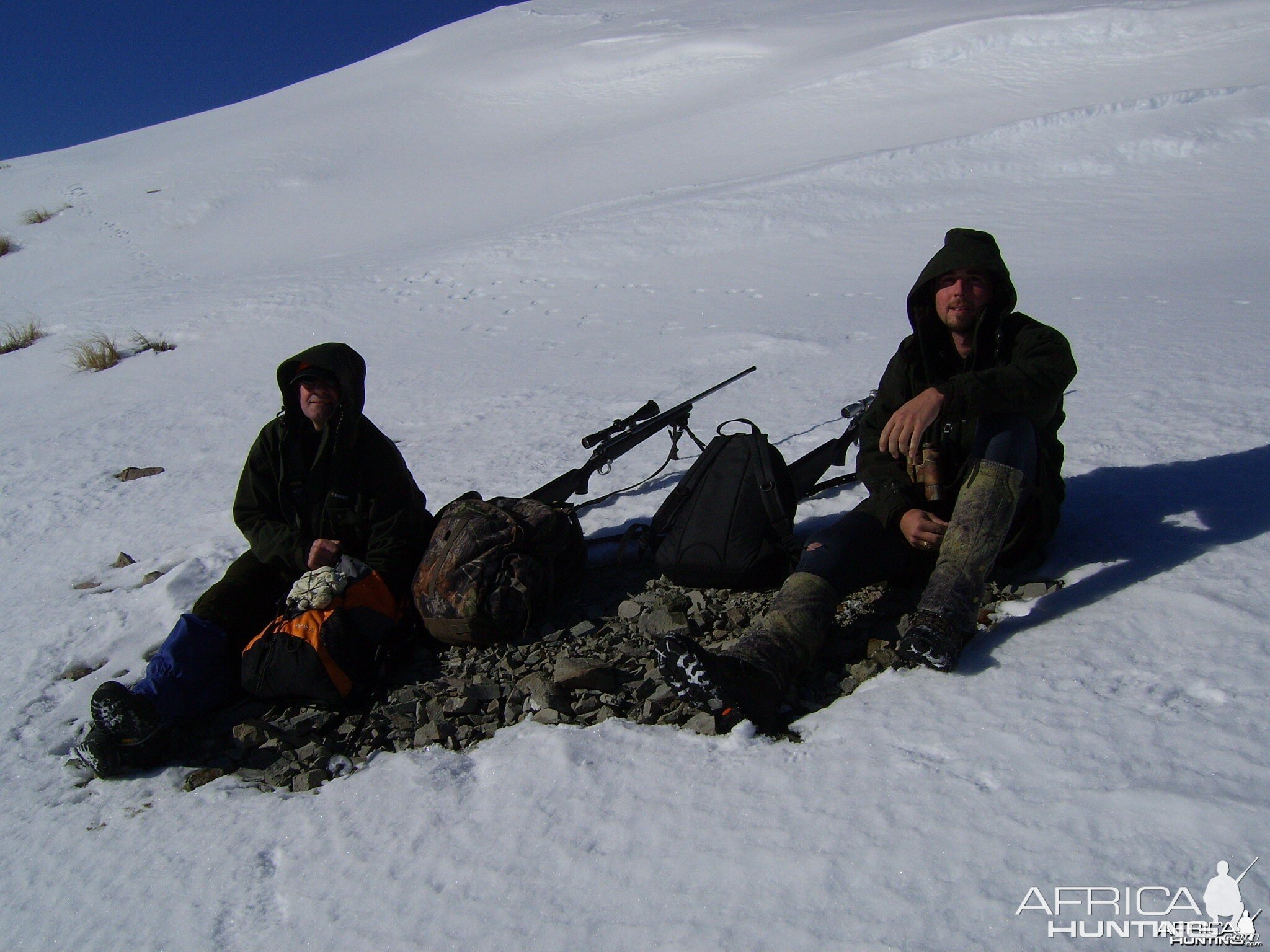 Lunch time , half way up a mountain