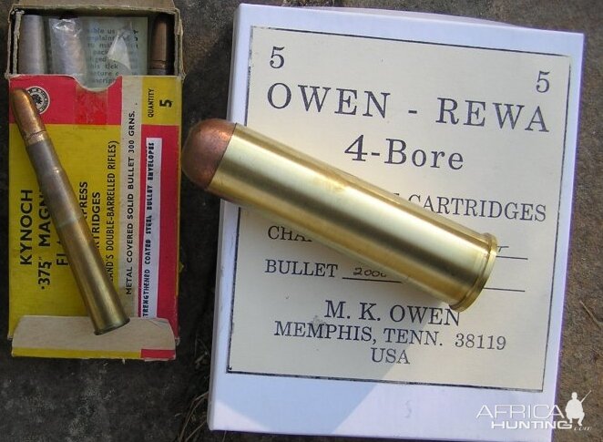 M.K. Owens 4 Bore Cartridges