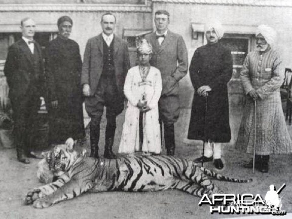 Maharaja Jai Singh Of Jaipur with Tiger