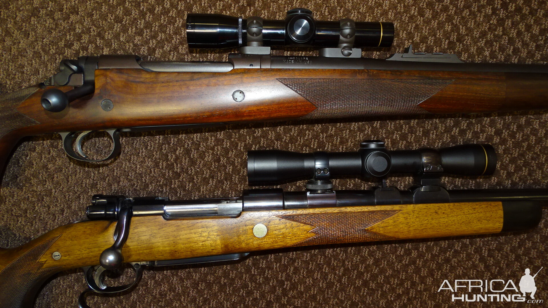 Mauser M98 Rifle with a 2,5x Leupold &  A-Square Hannibal Rifle  with a 2x Leupold