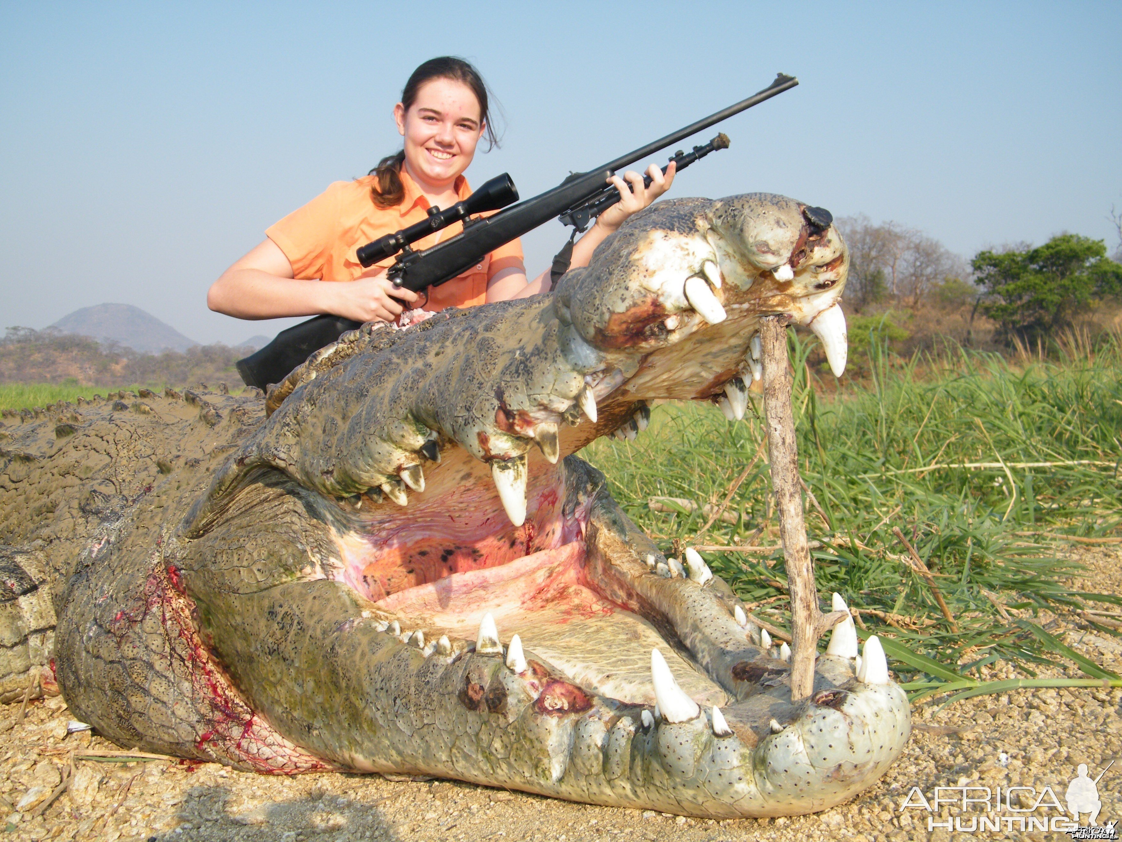 Monster Croc hunted in Mozambique