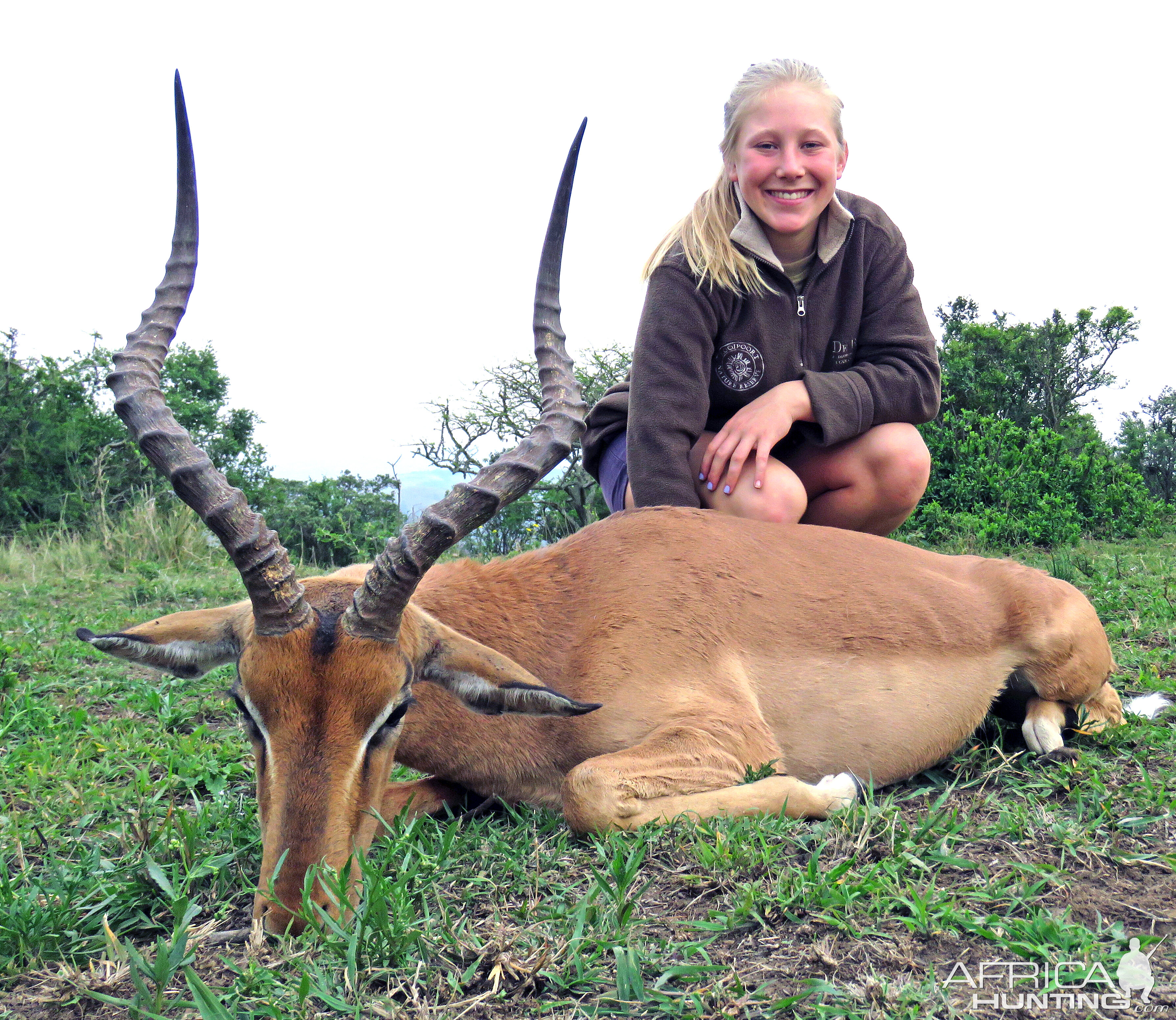 My daughter with her impala, 160 meter frontal chest shot, it was perfect! Tough not to be proud!