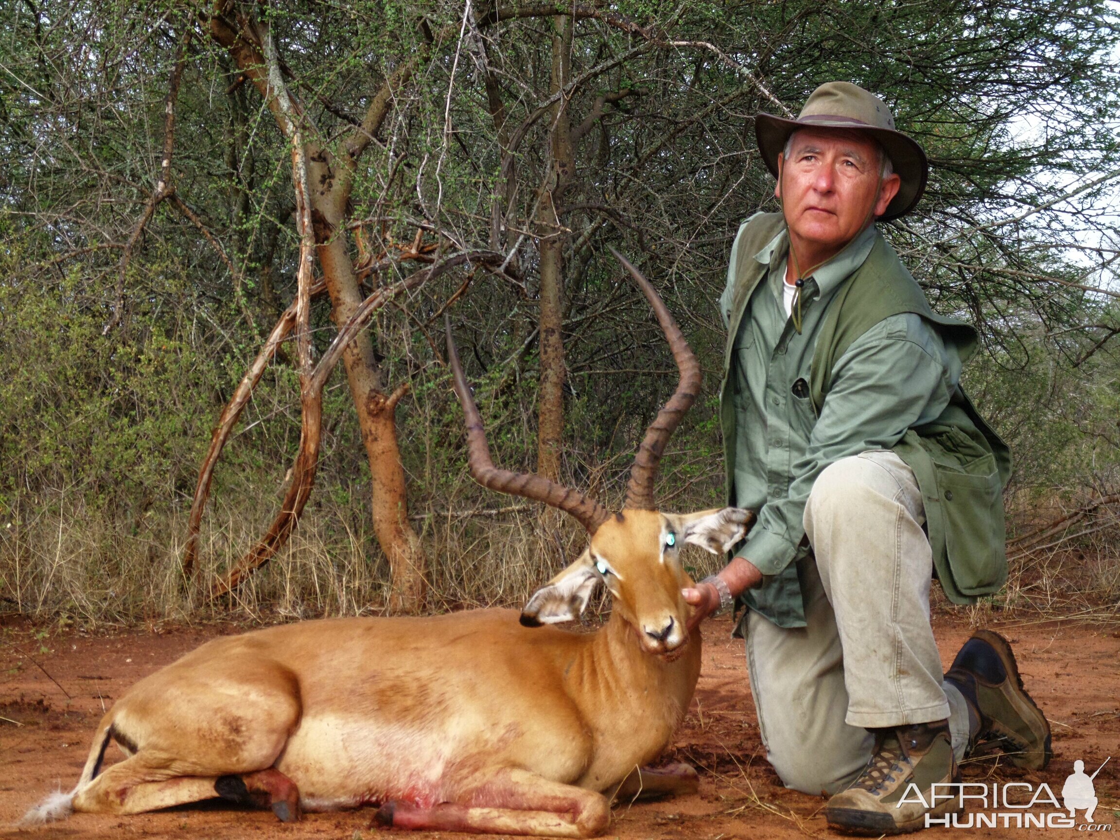 My Father with East African Impala Masailand