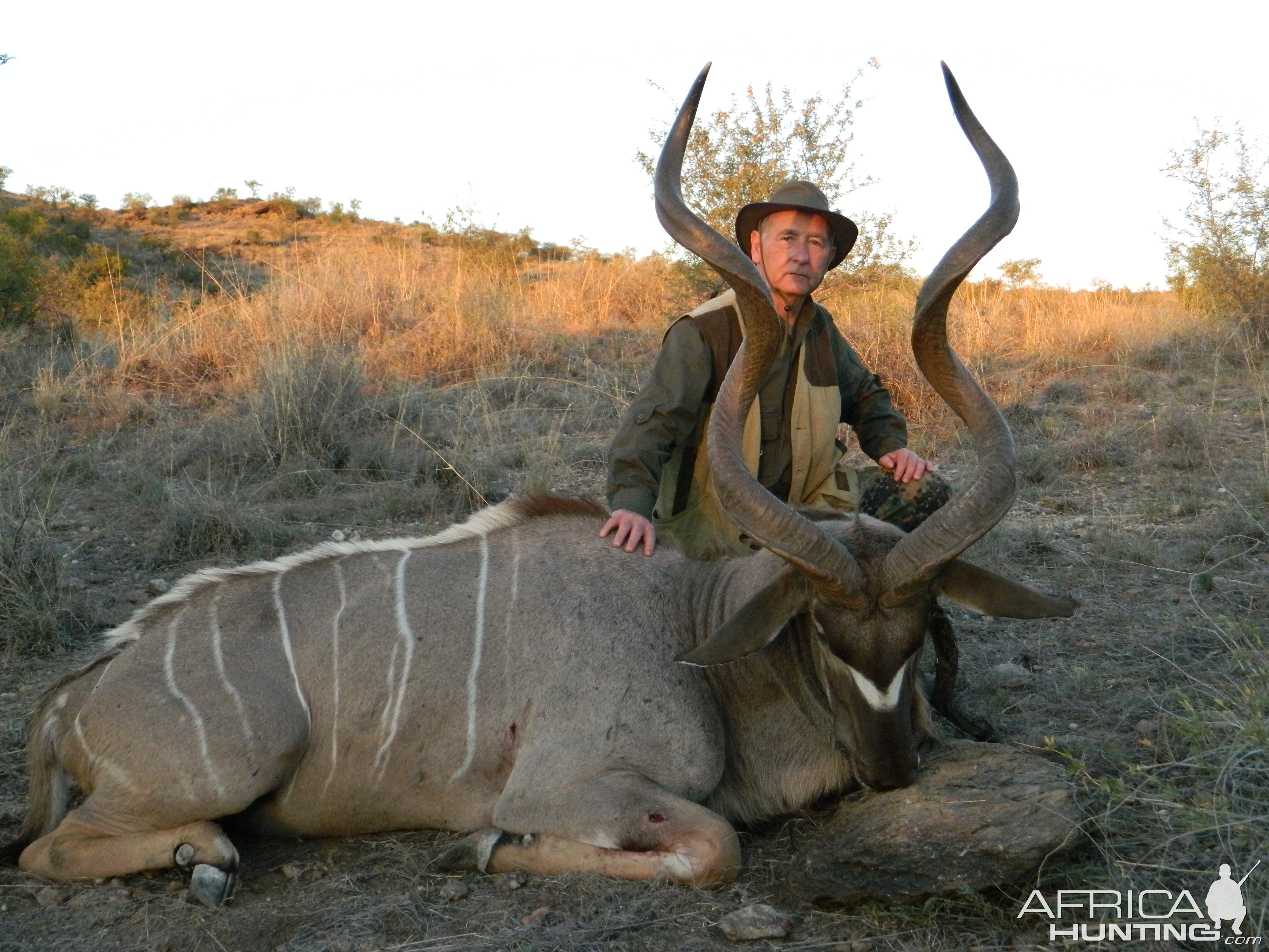 My Father with his Big Kudu Namibia