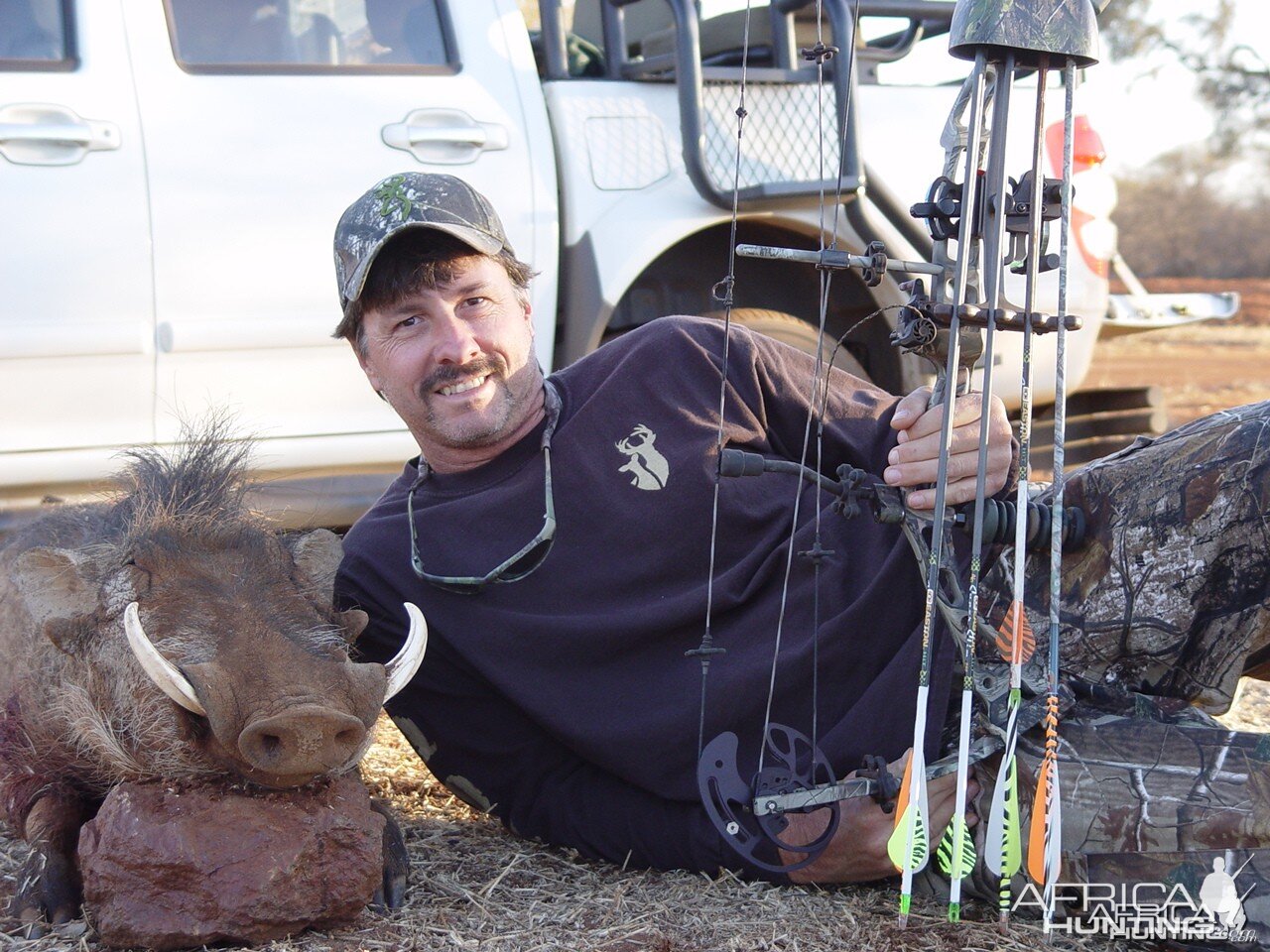 My first warthog with a bow. Limcroma Safaris 2009