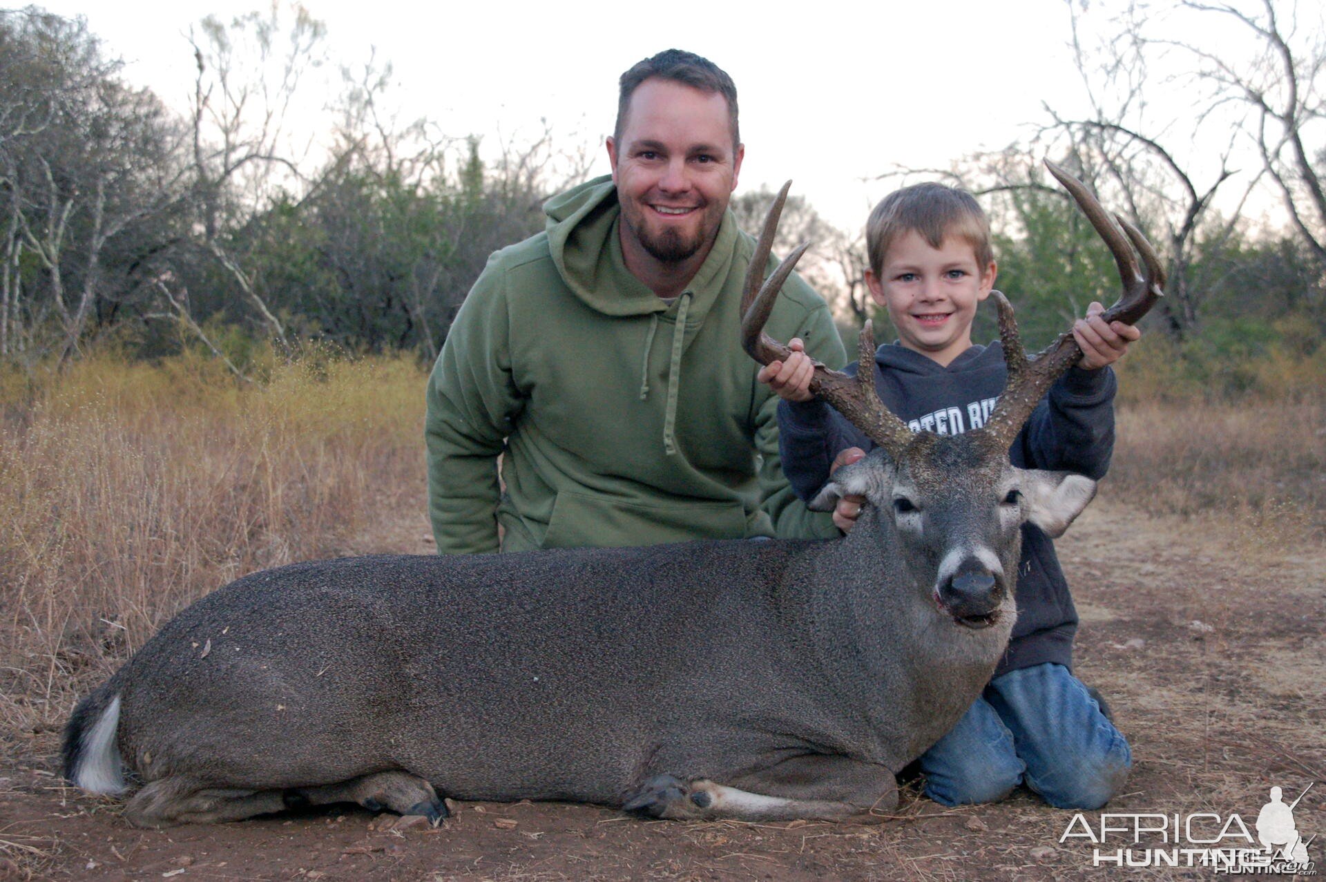 My six year old sons first buck