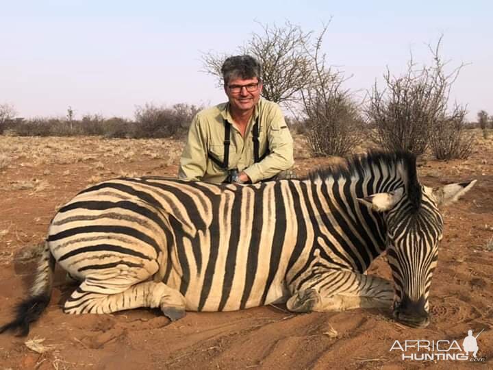 Namibia Hunt Burchell's Plain Zebra