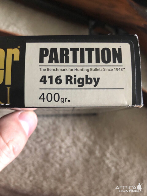 Nosler Partition 416 Rigby 400 Gr Ammo