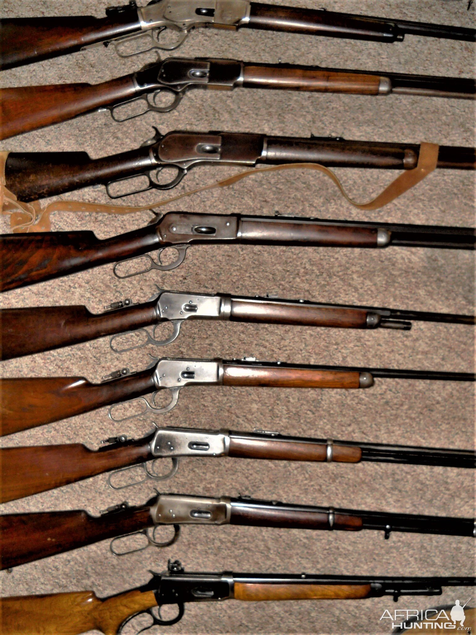 Older Winchester lever action rifles