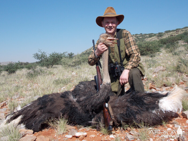 Ostrich hunt with Wintershoek Johnny Vivier Safaris