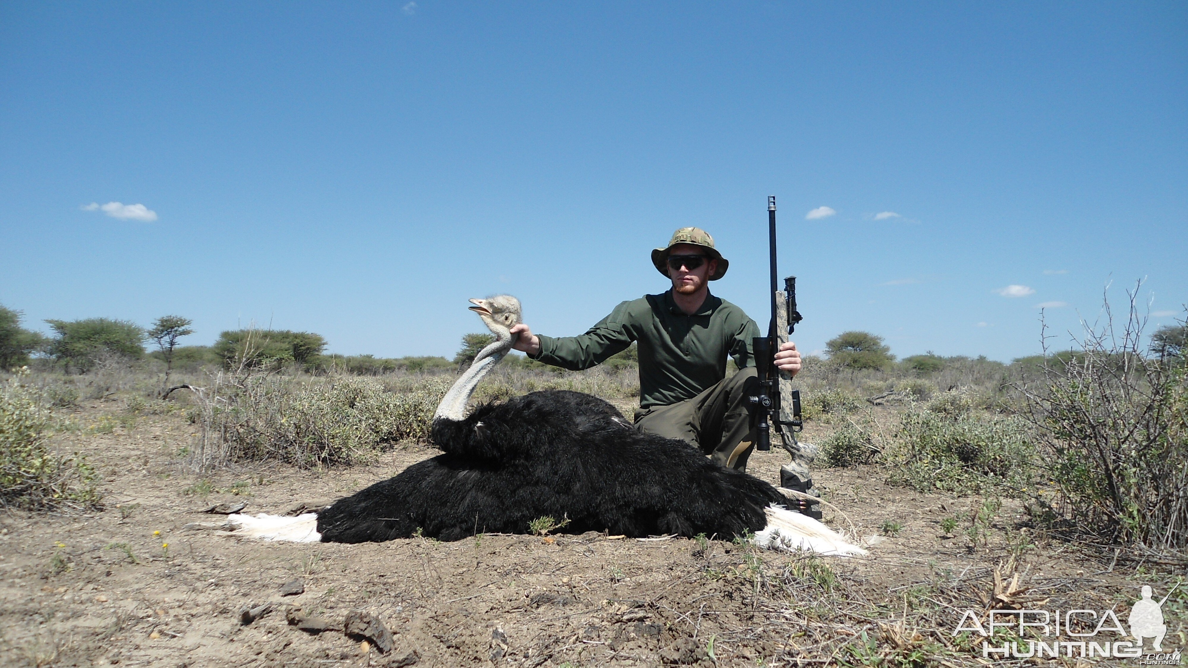 Ostrich hunted with Ozondjahe Hunting Safaris in Namibia