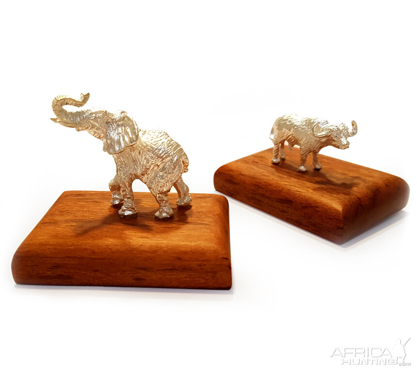 Paper Weight Plated Silver & Rhodesian Teak from African Sporting Creations