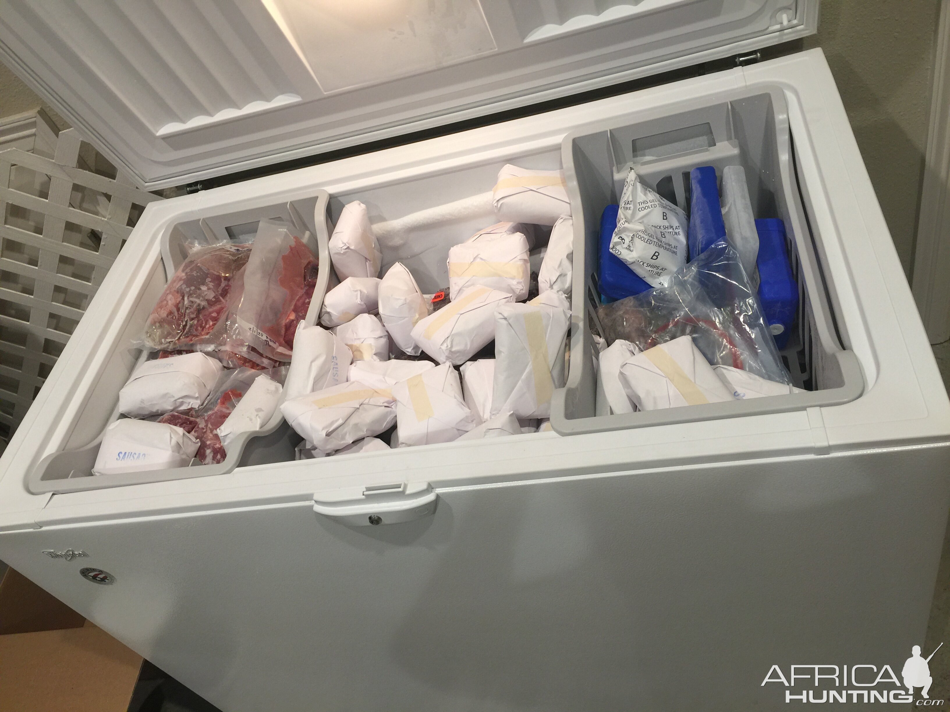 Processed Meat packed in Freezer