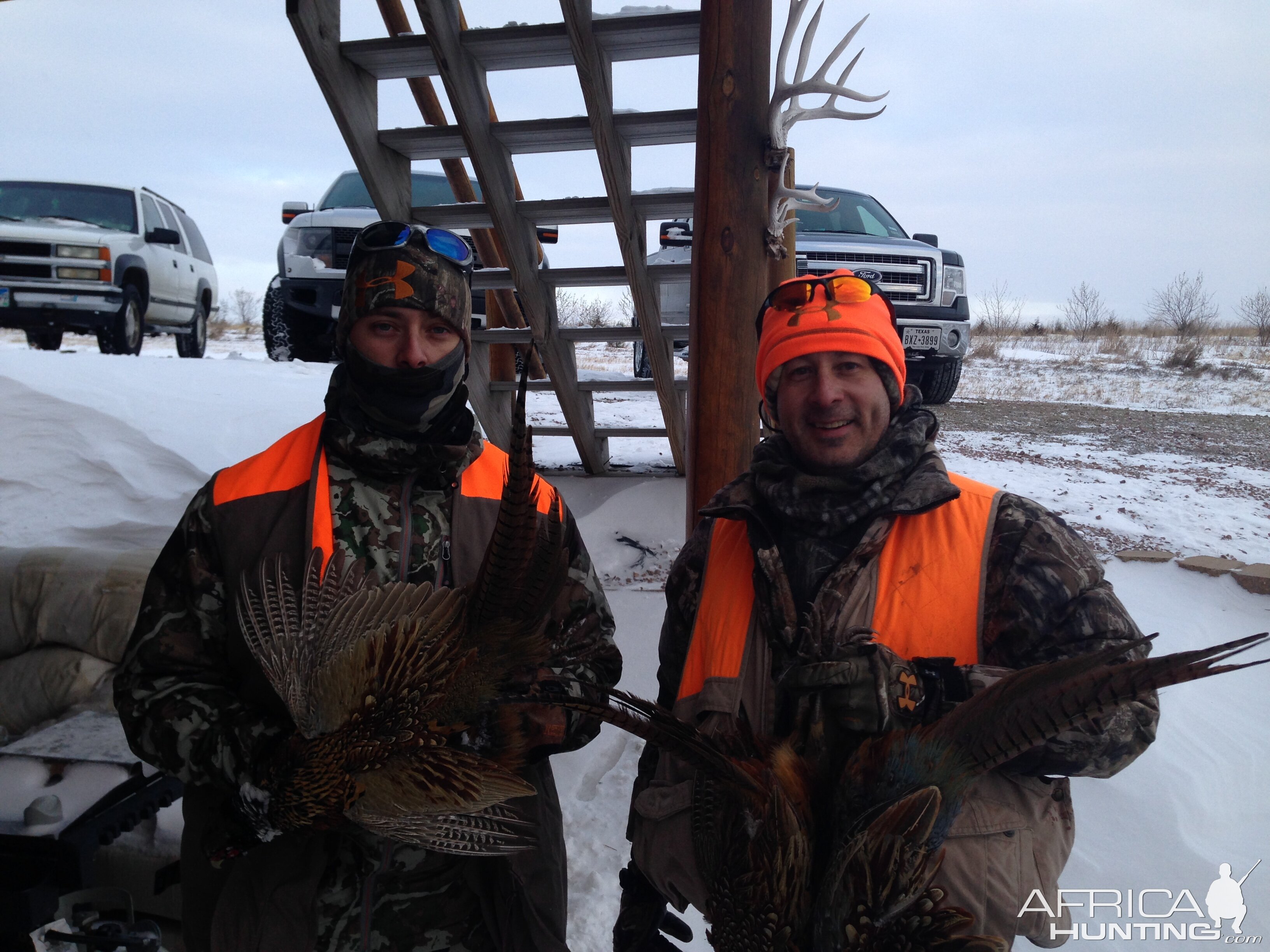 Proud moment with my son's first pheasant