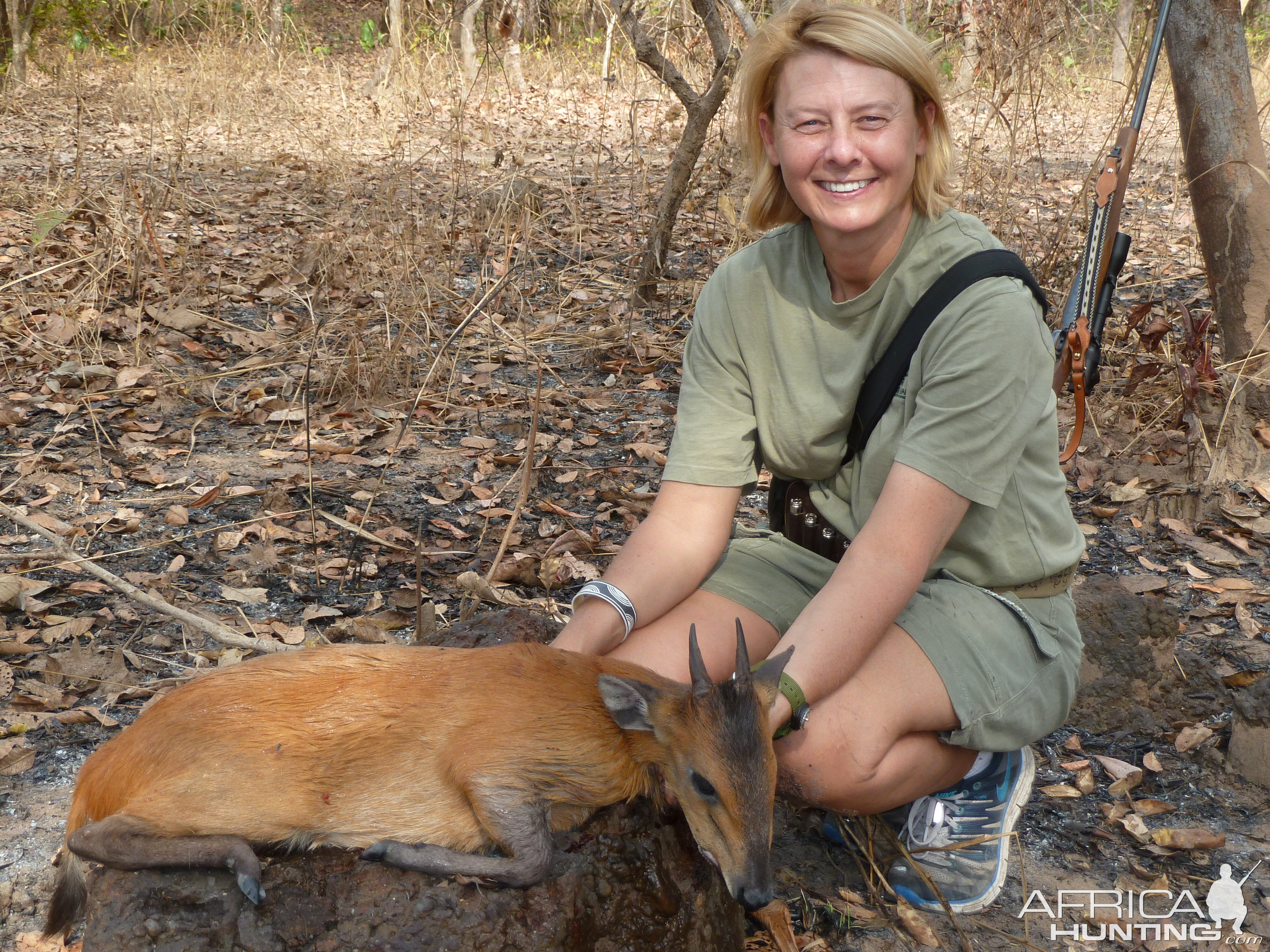 Red-Flanked Duiker hunted in Central Africa with Club Faune