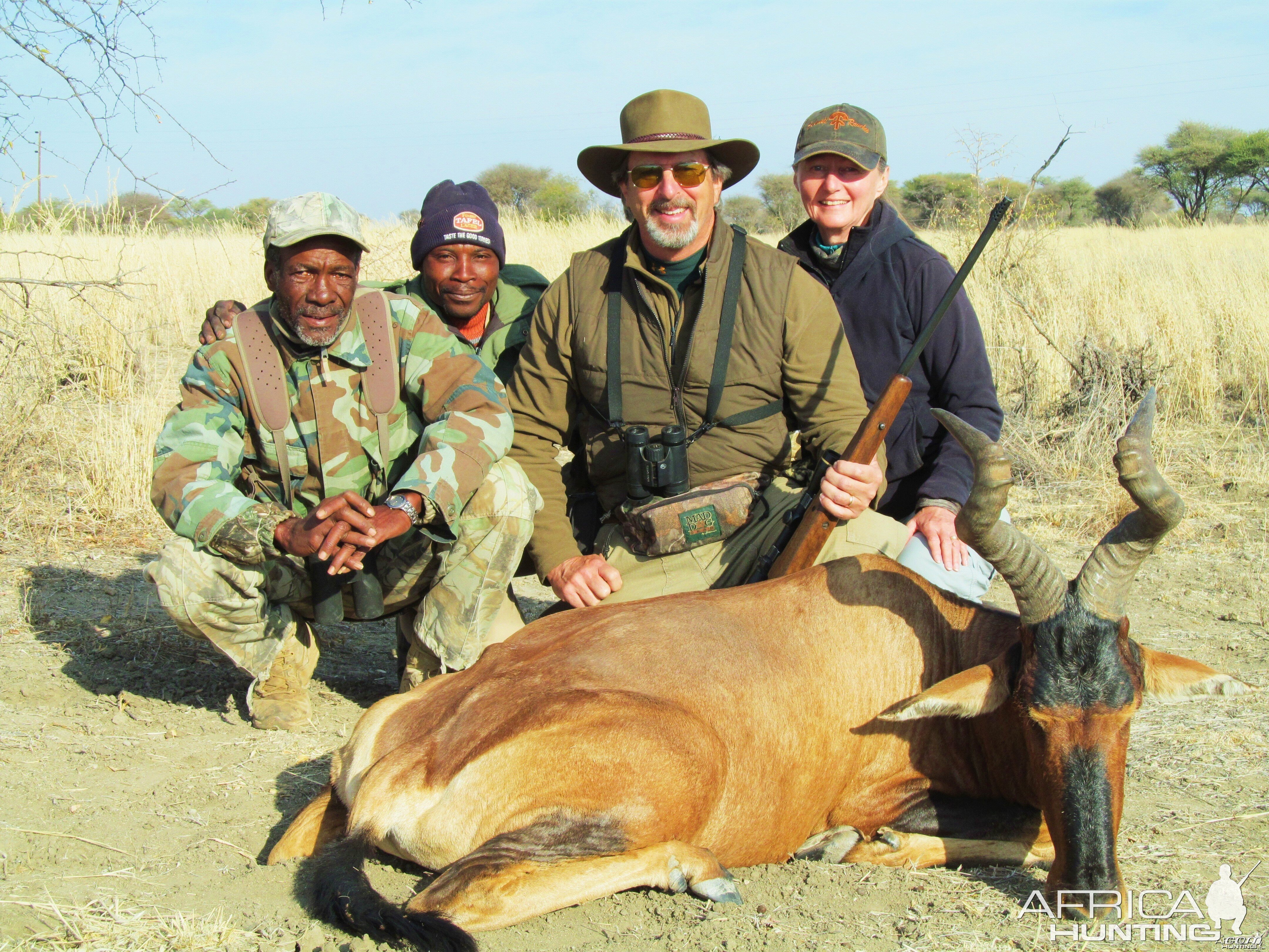 Red Hartebeest hunted with Ozondjahe Hunting Safaris in Namibia