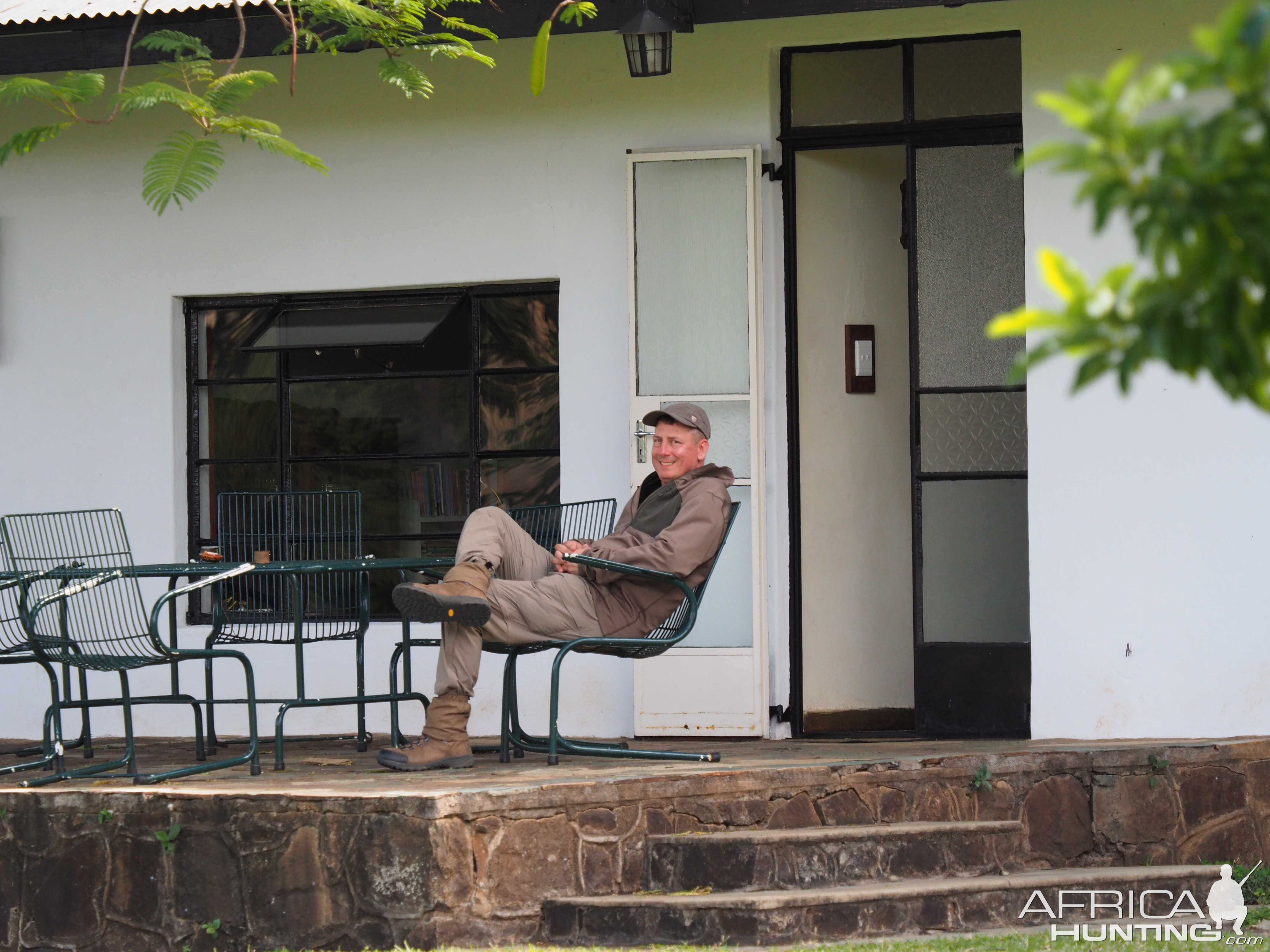 Relaxing on the porch