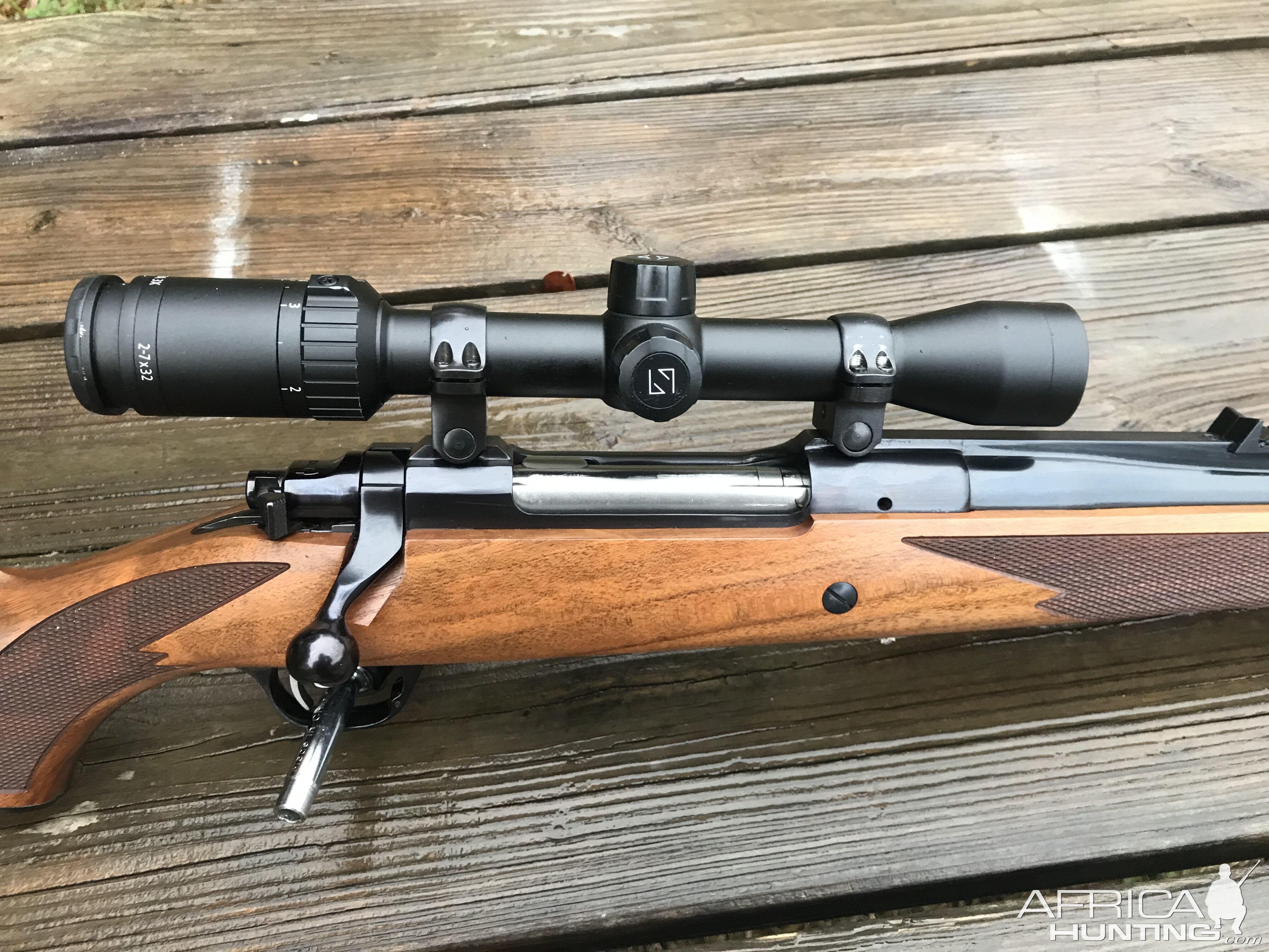 Ruger 77 Magnum Rifle in .375 H&H With Xeiss 2-7 Scope