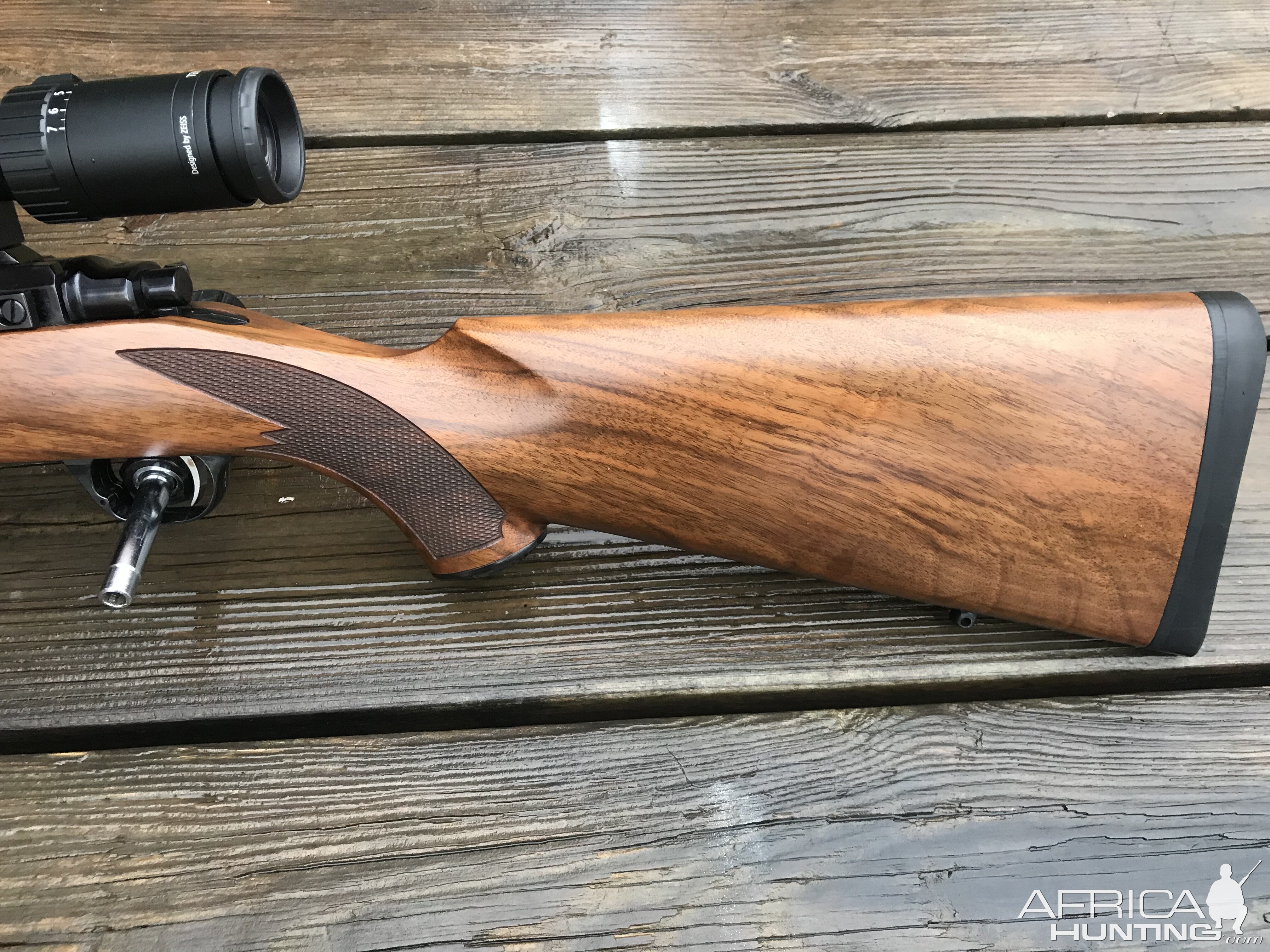 Ruger 77 Magnum Rifle in .375 H&H With Xeiss 2-7 Scope