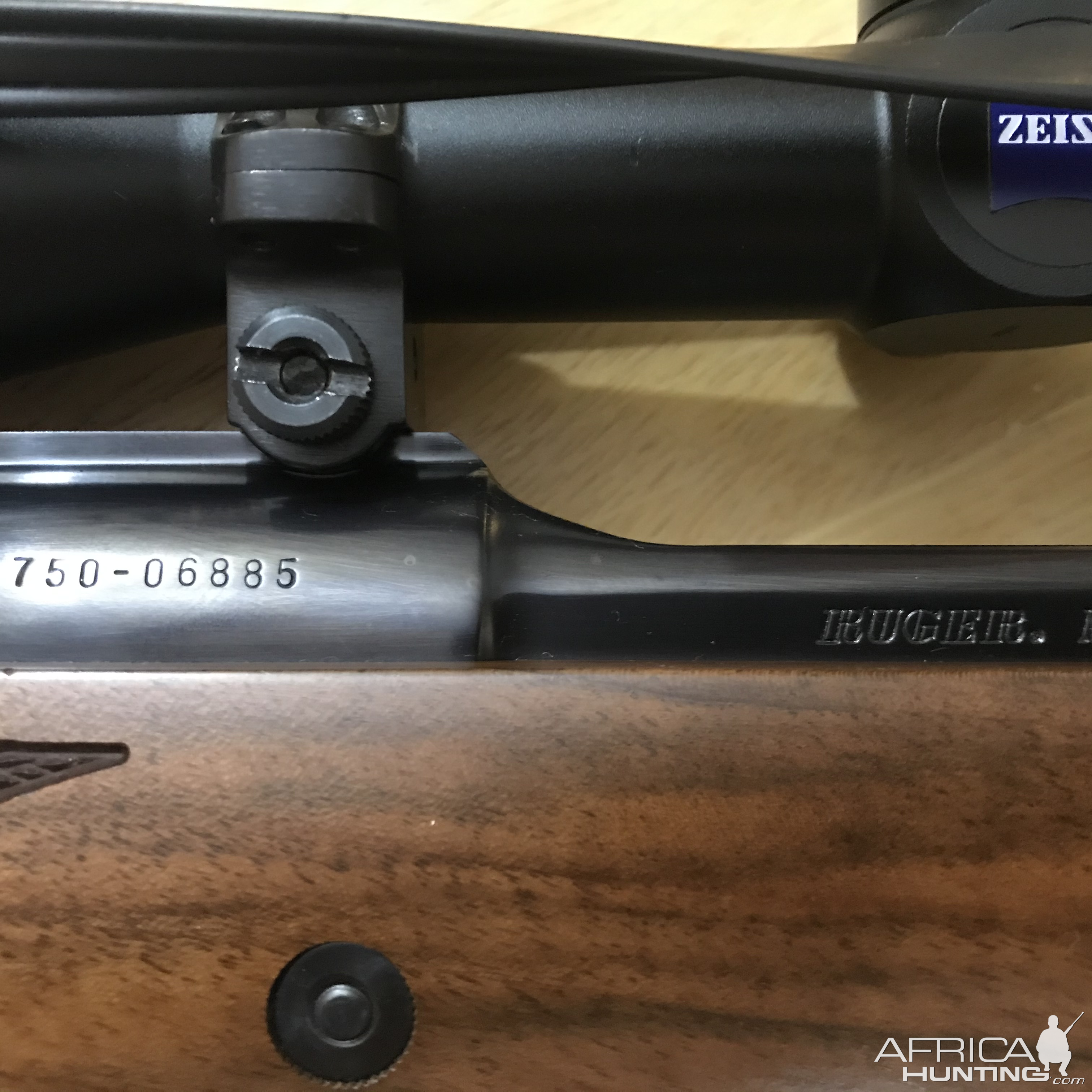 Ruger 77 Magnum Rifle in .375 H&H With Xeiss 2-7 Scope