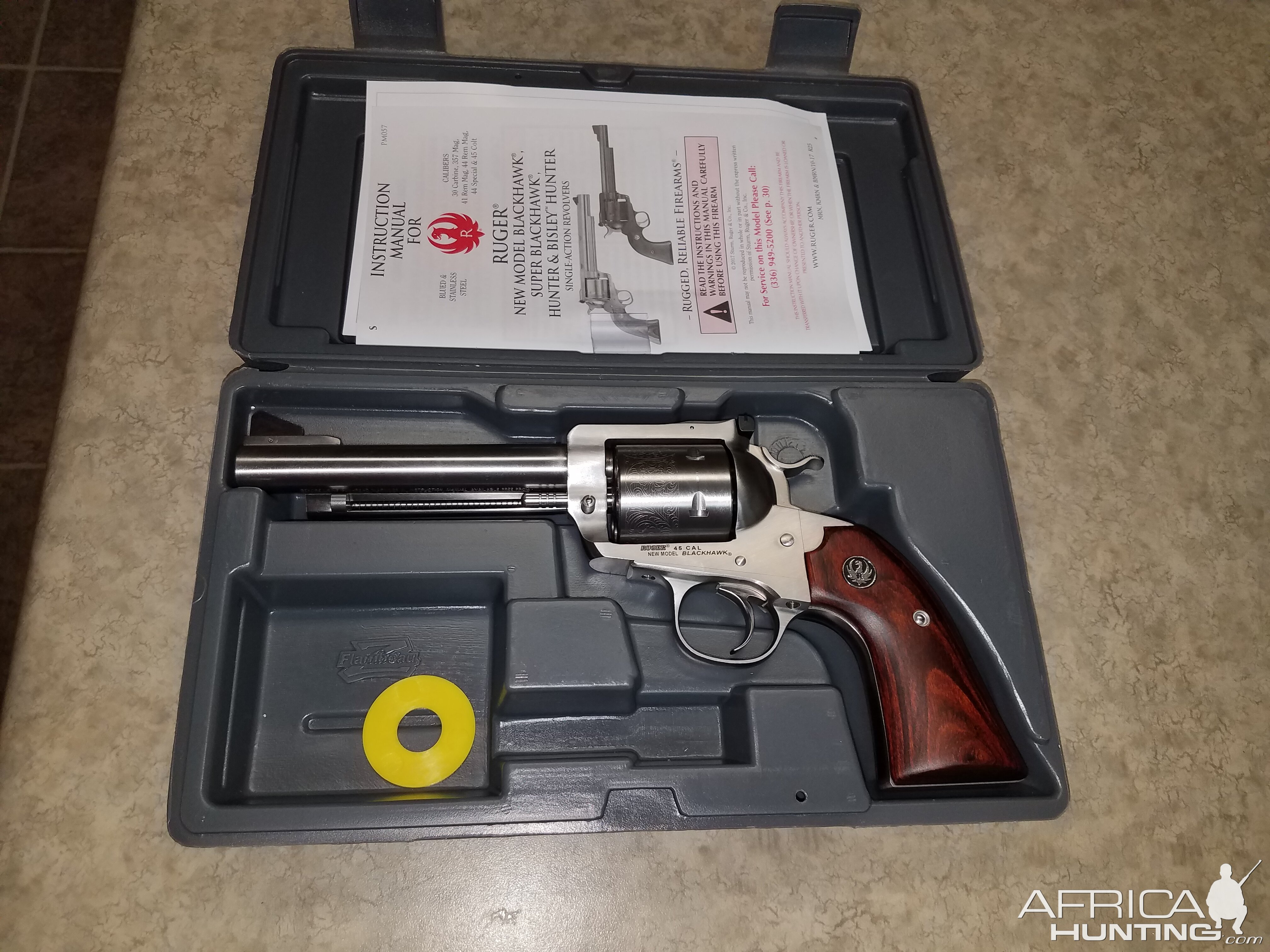 Ruger Super Blackhawk Bisley 45LC Stainless Revolver