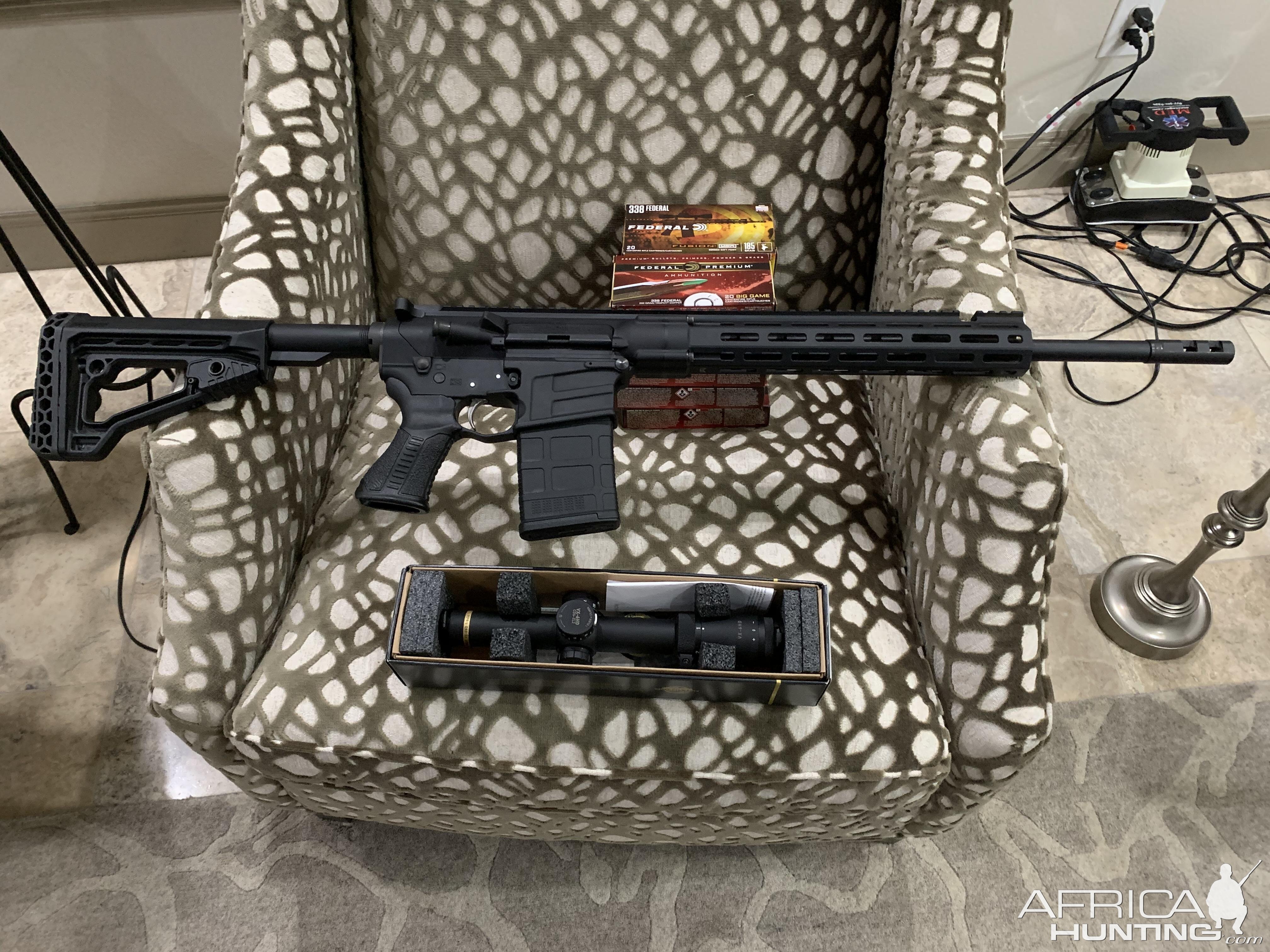 Savage Hunter AR10 Rifle chambered in 338 Federal