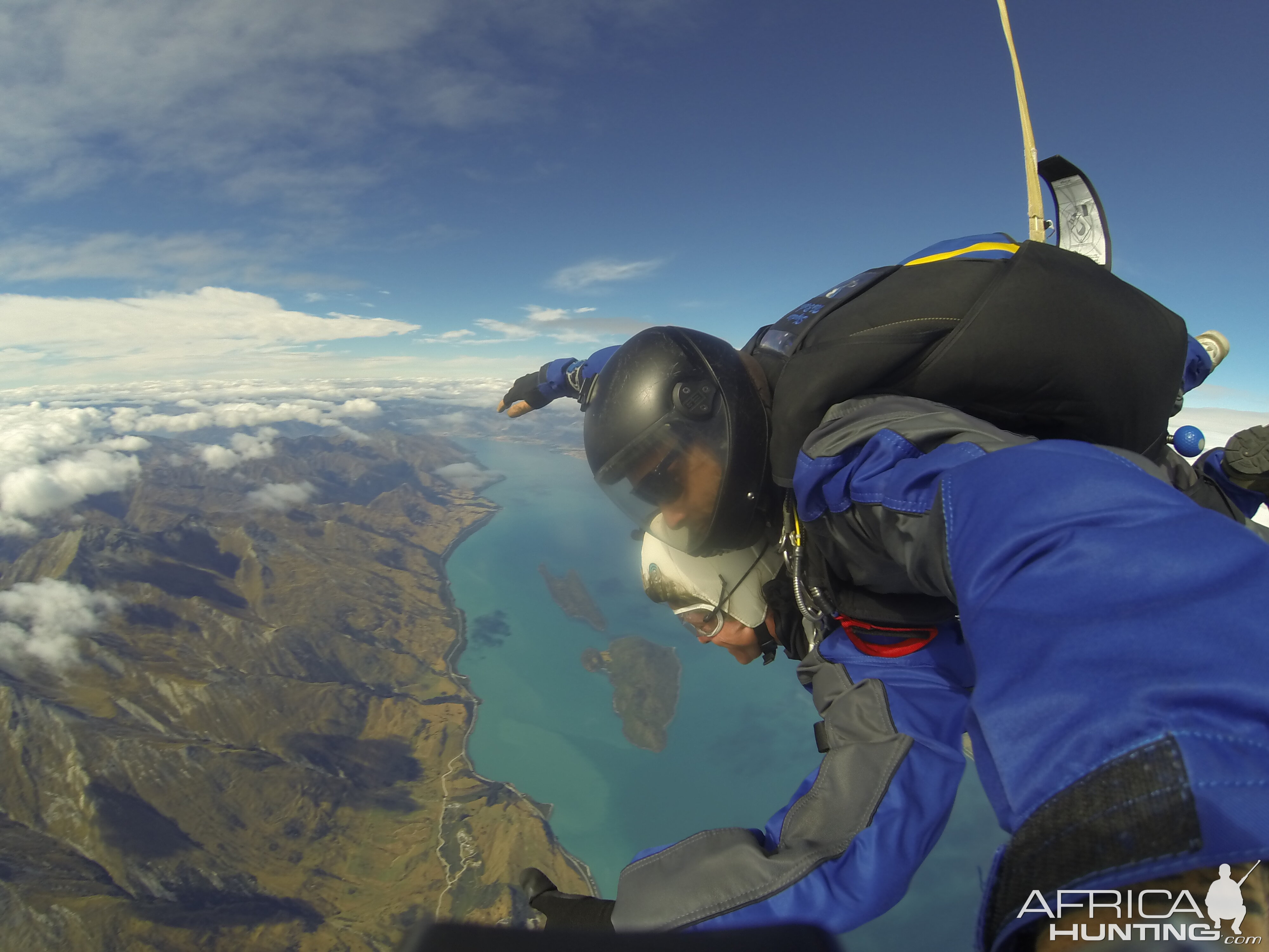 Sky Diving over the Southern Alps out of Queenstown New Zealand