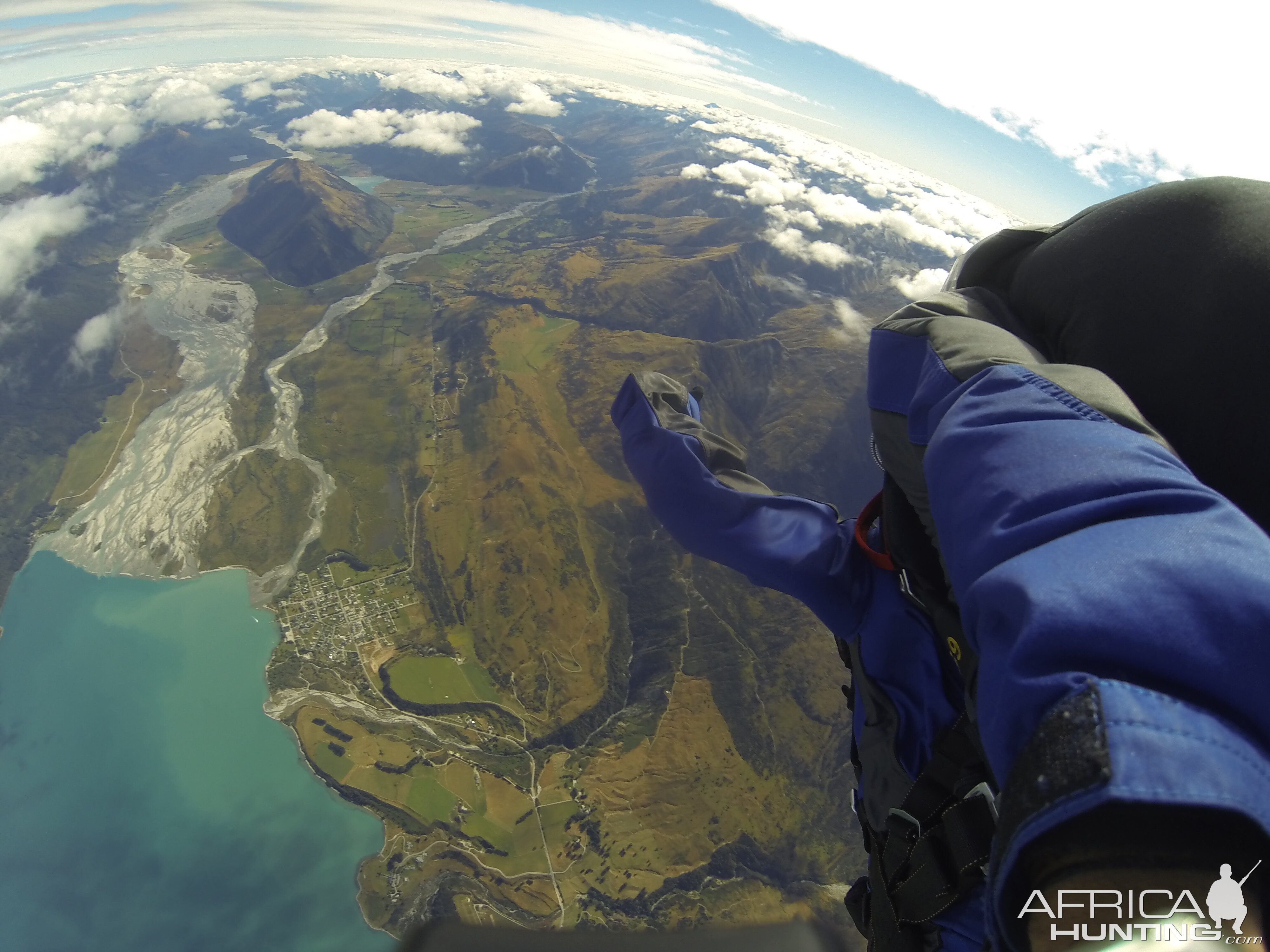 Sky Diving over the Southern Alps out of Queenstown New Zealand