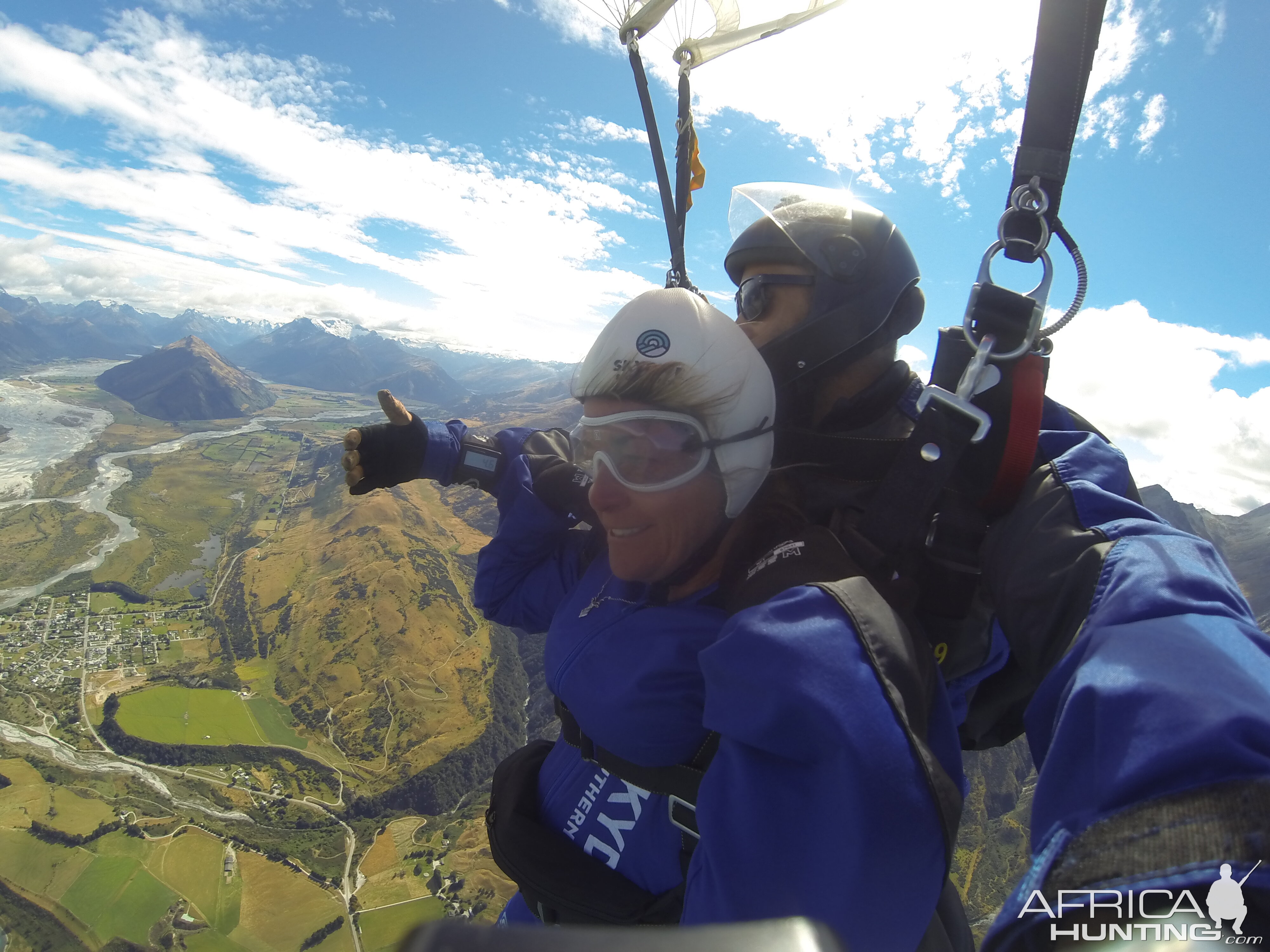 Sky Diving over the Southern Alps out of Queenstown New Zealand