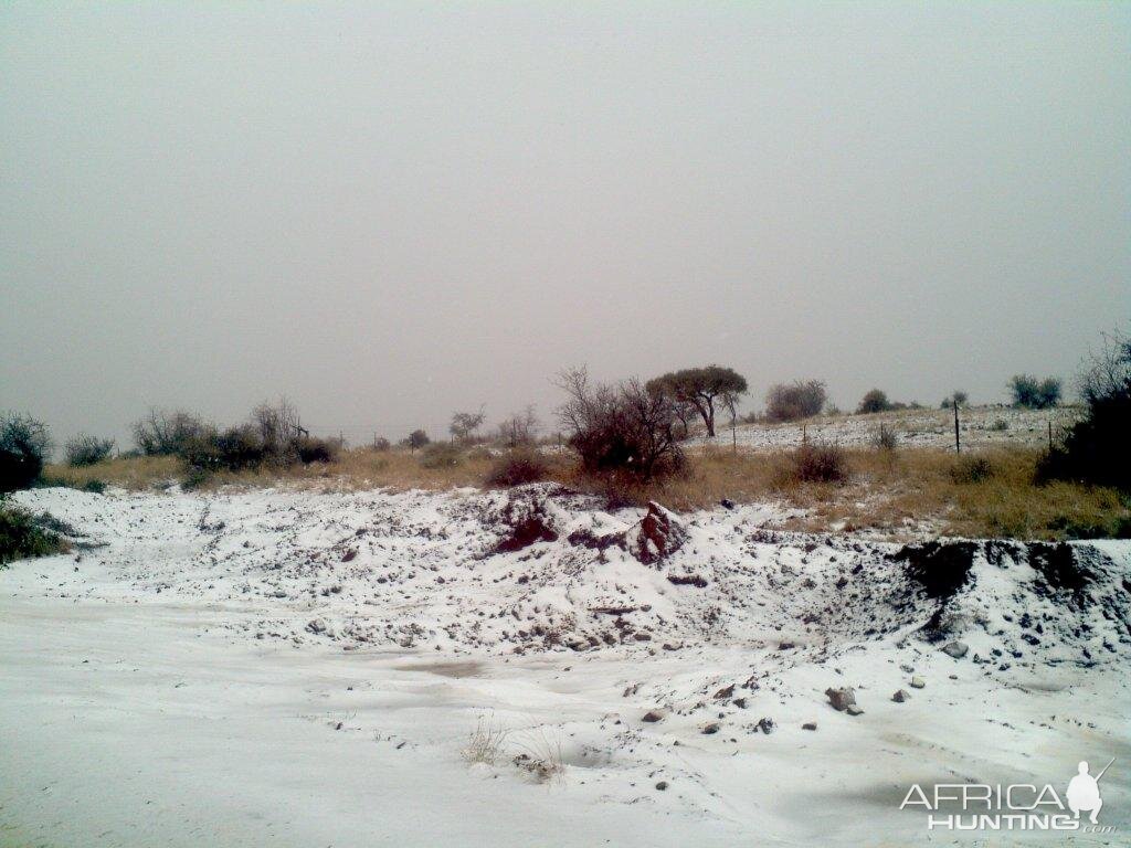 Snow in the southwestern part of Namibia