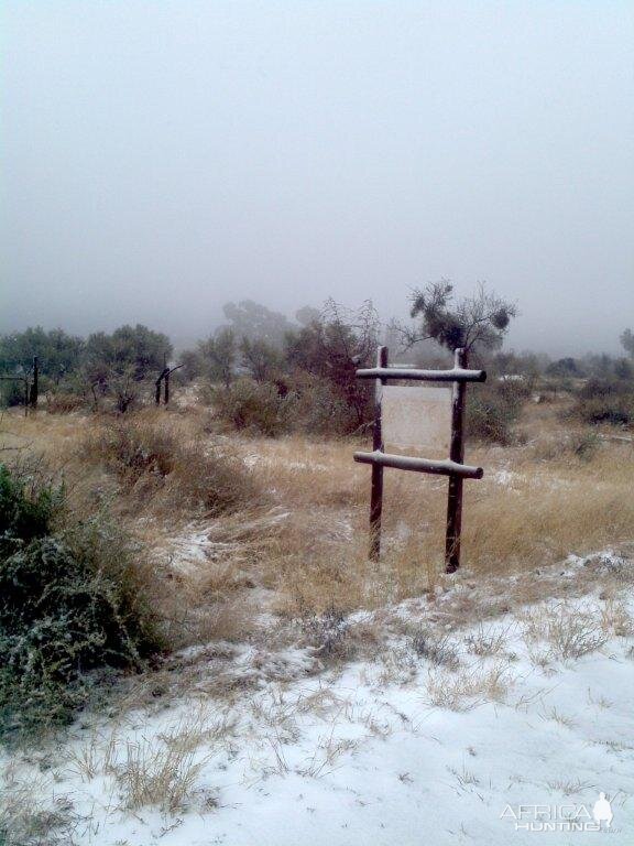 Snow in the southwestern part of Namibia