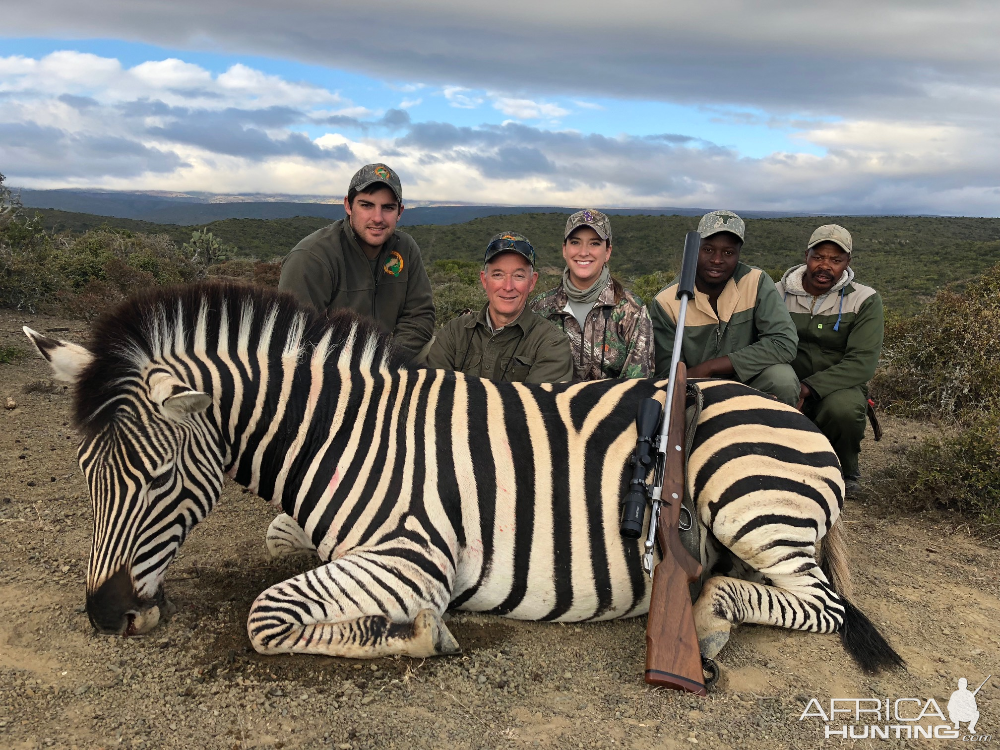 South Africa Hunting Burchell's Plain Zebra