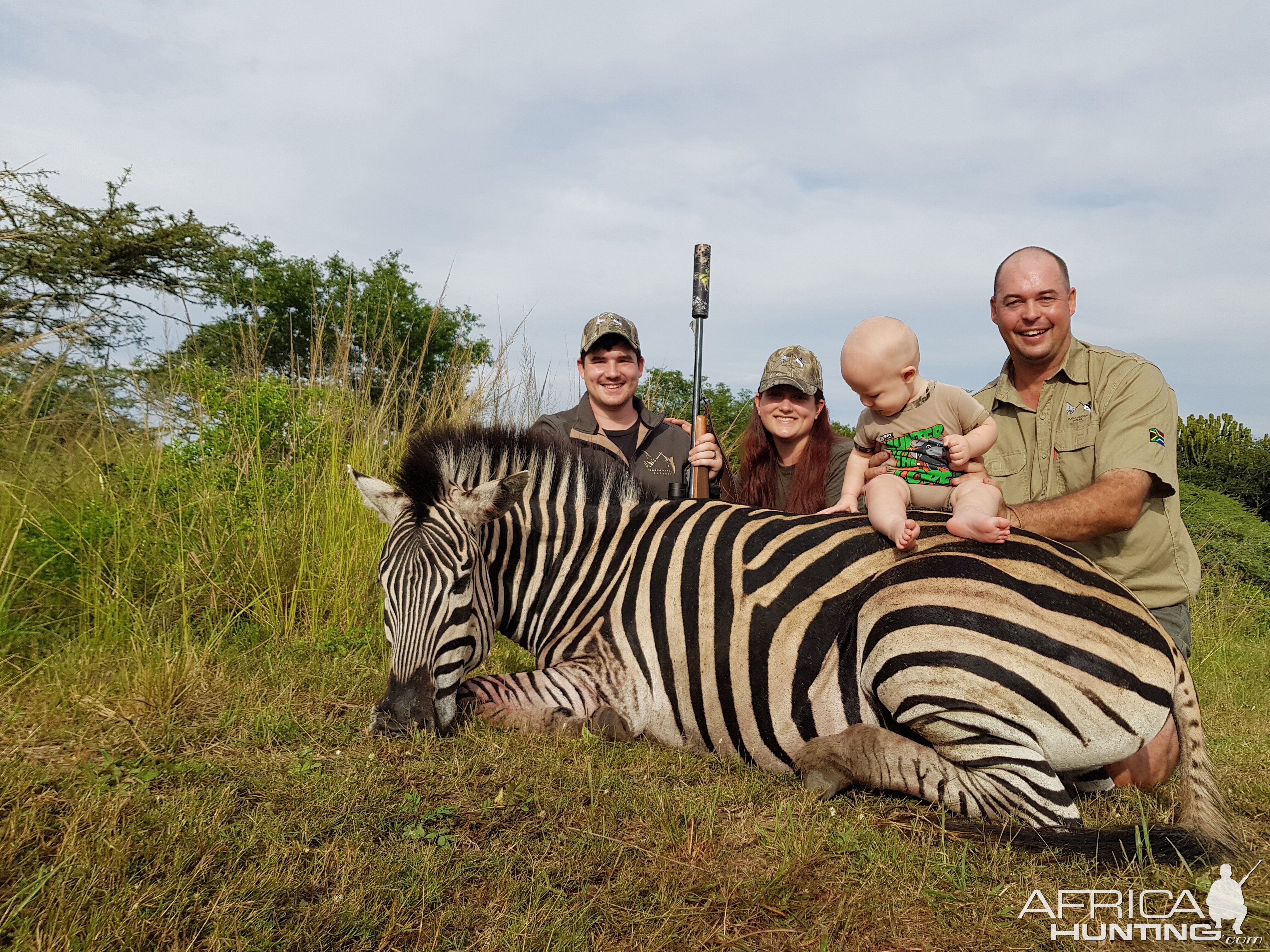 South Africa Hunting Burchell's Plain Zebra