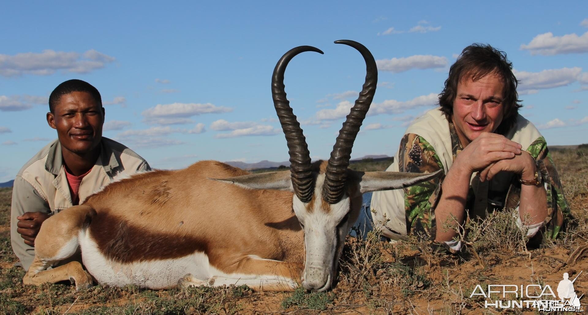 Springbok hunted with Jules of the Karoo