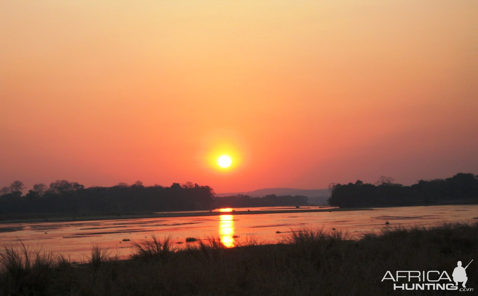 Sunrise over the Luwegu river in Tanzania