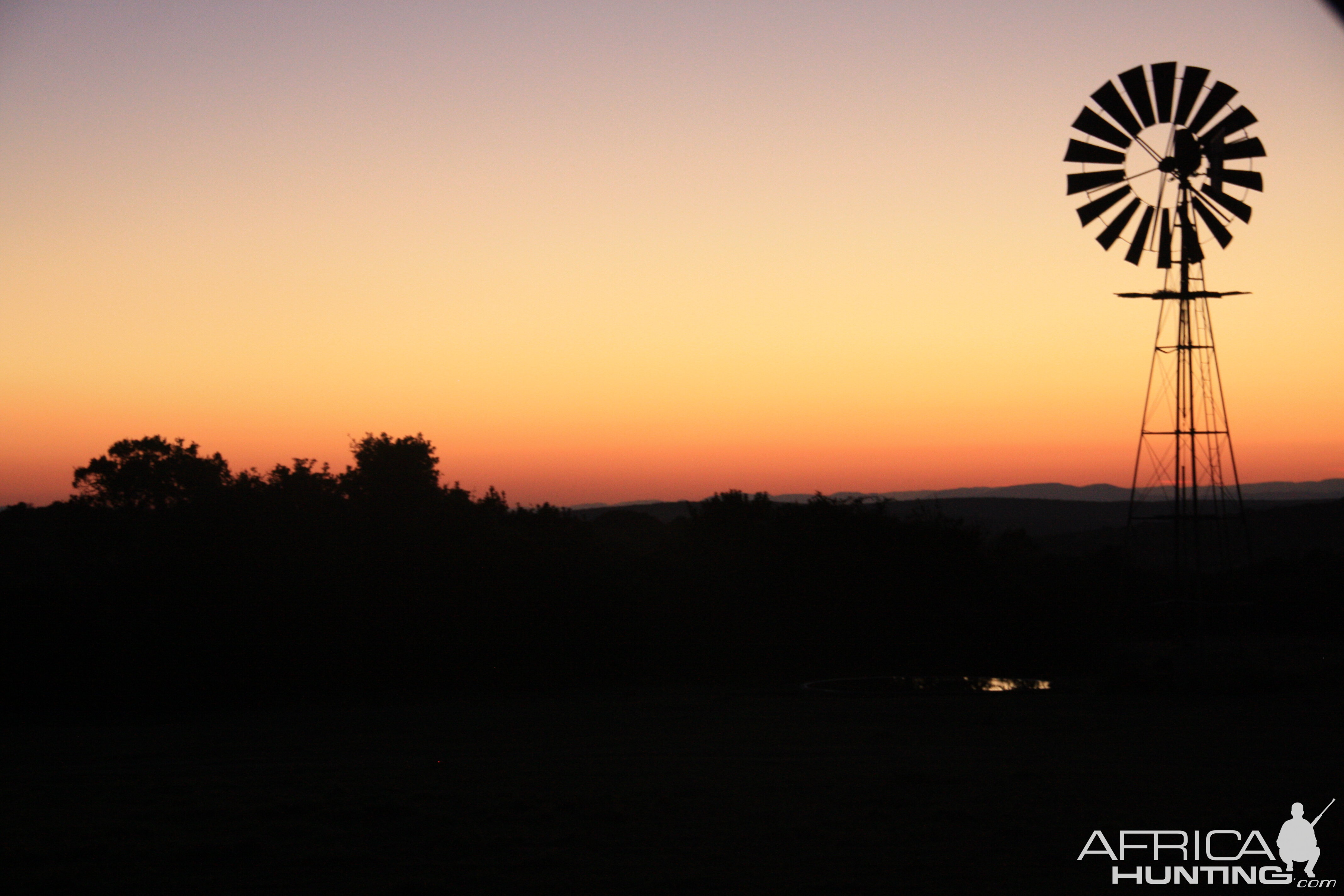 Sunset after a days hunt in South Africa