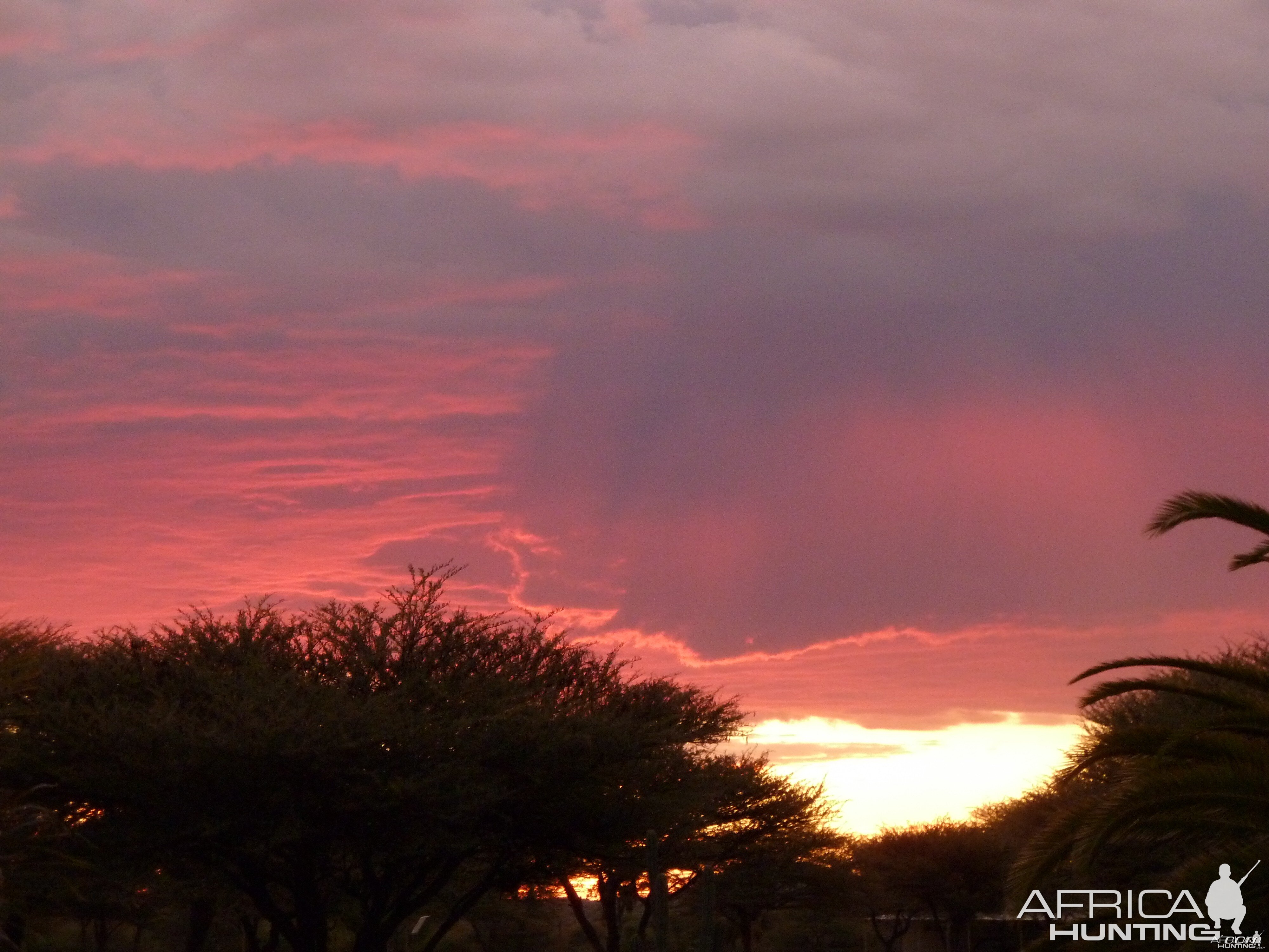 Sunset at Ozondjahe Hunting Safaris in Namibia