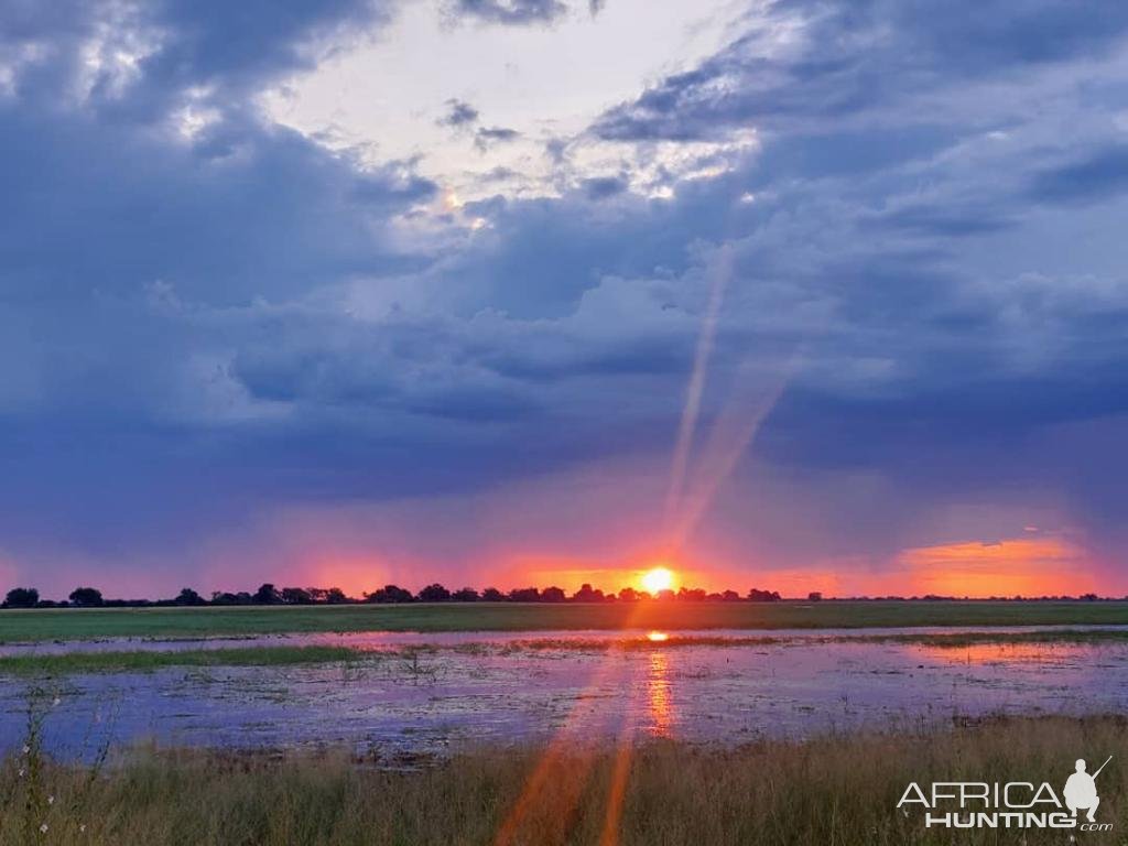 Sunset Bwabwata West Namibia