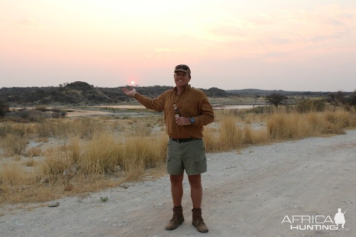 Sunset in hand