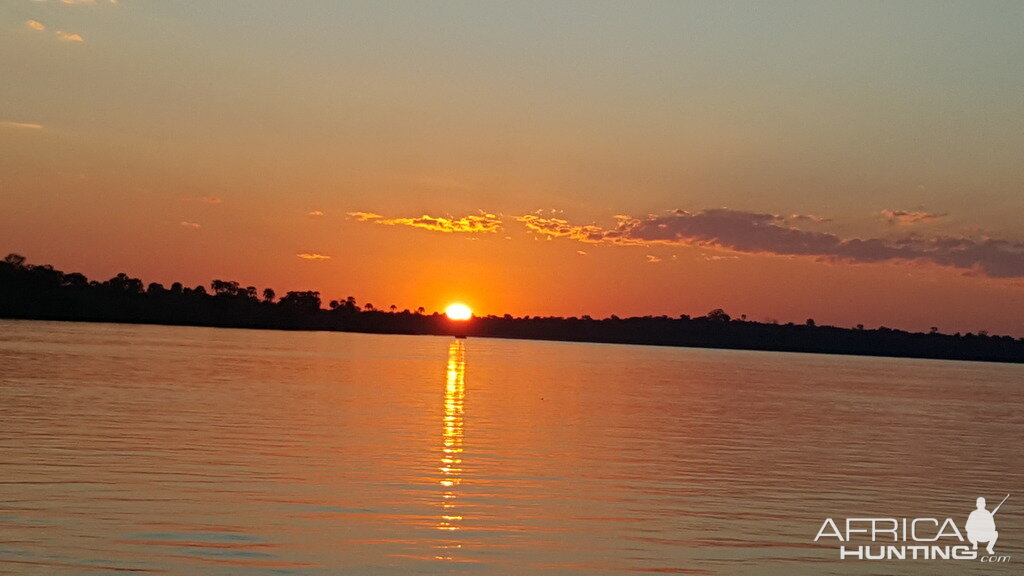 Sunset Zambezi River Zimbabwe