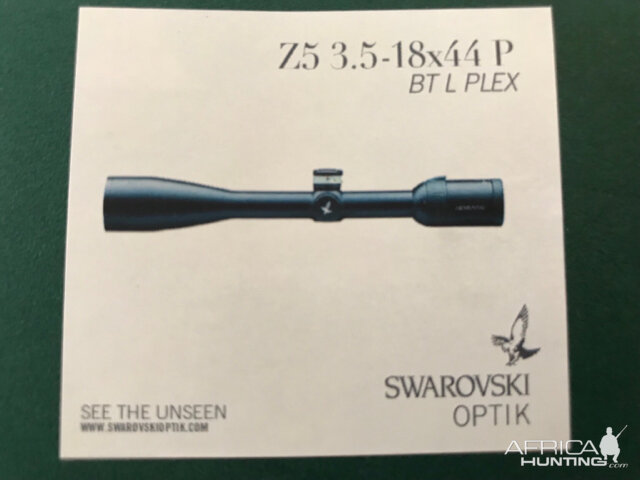 Swarovski Z5 3.5-18x44 Ballistic Turret