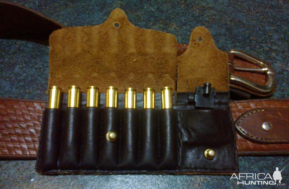 Talley aperture sight in  carry case with Ammo