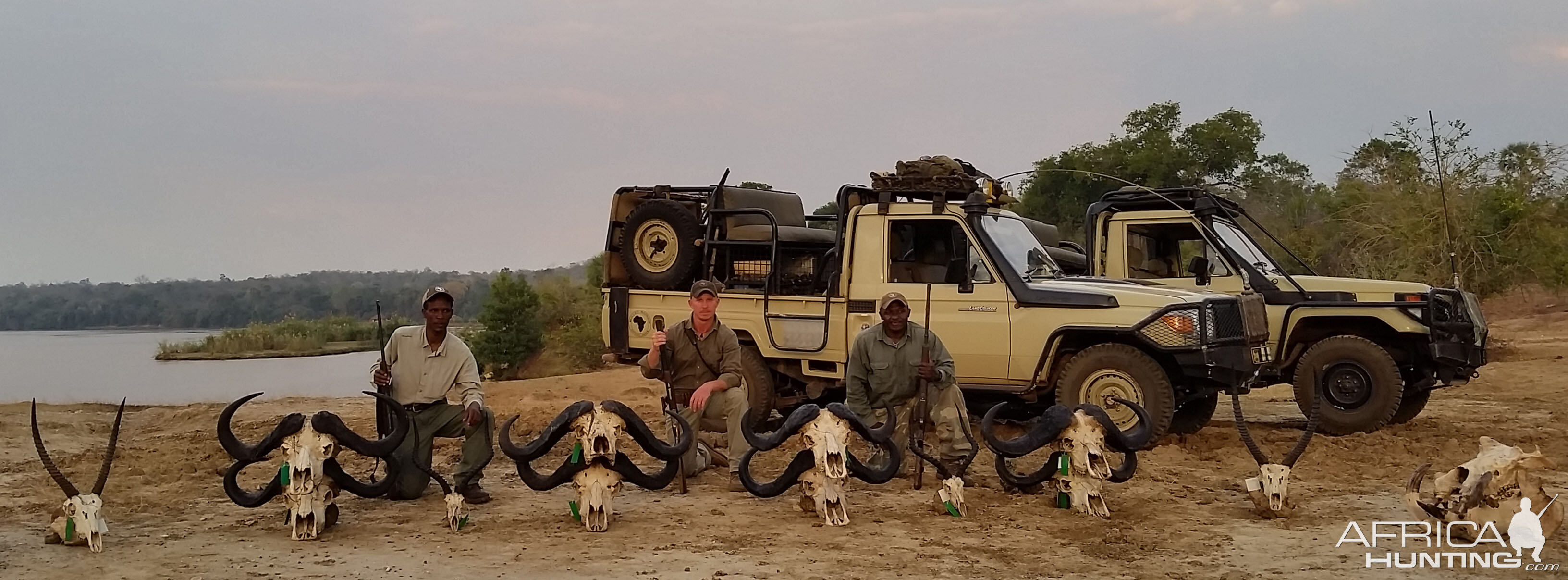 Tanzania Hunting Waterbuck, Cape Buffalo, Hippo Trophies