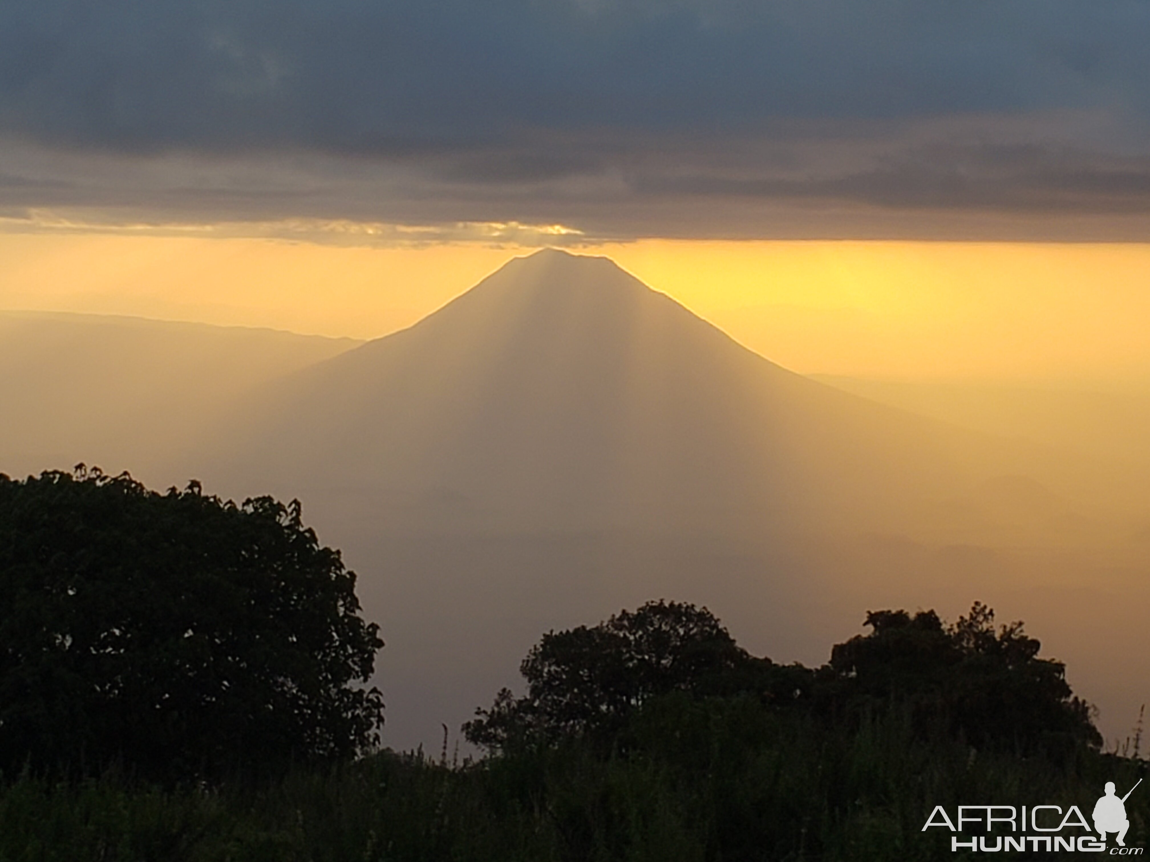 Tanzania Sunset Over Crater