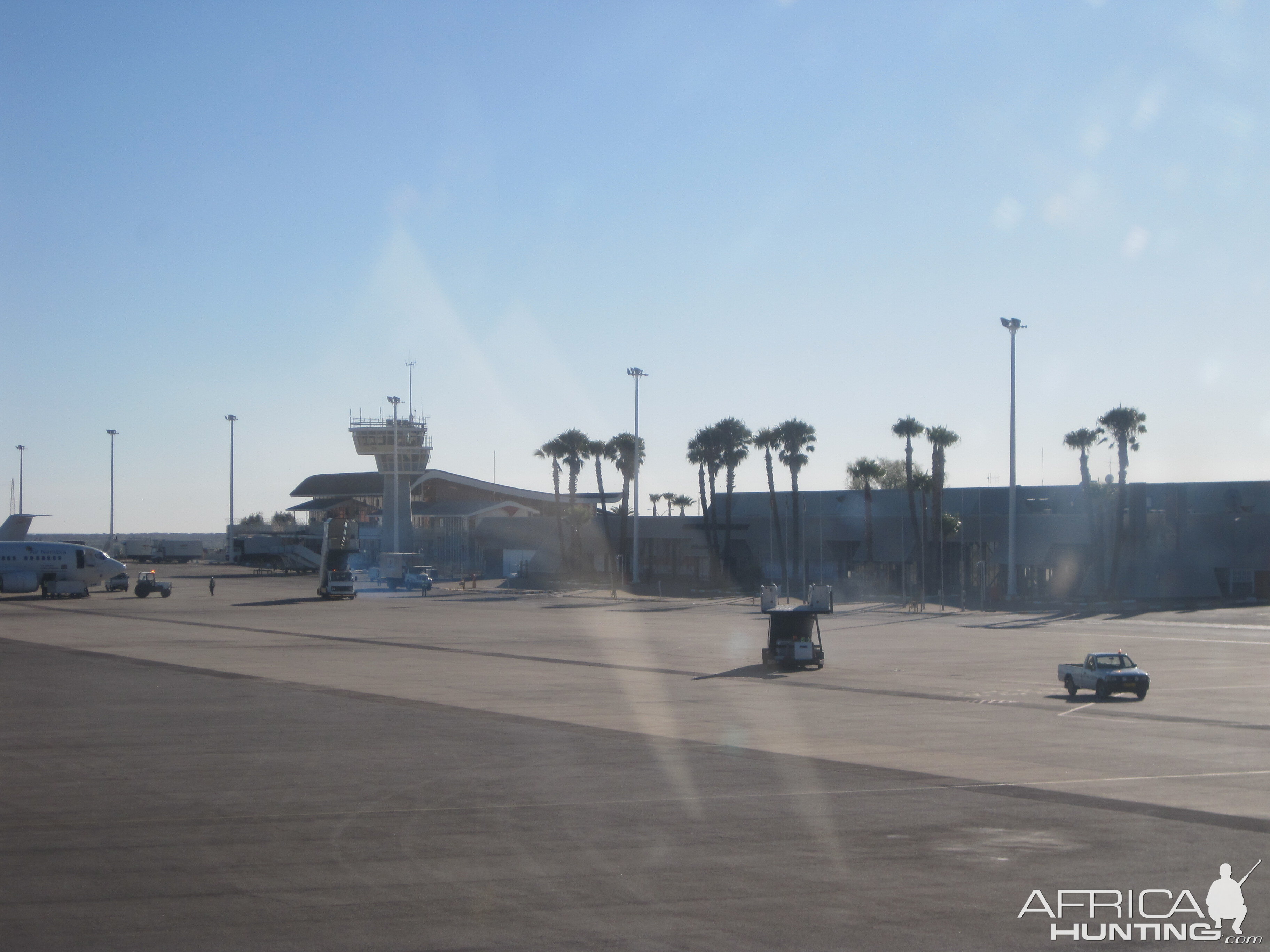 Tarmac arrival at the International Airport in Windhoek, Namibia