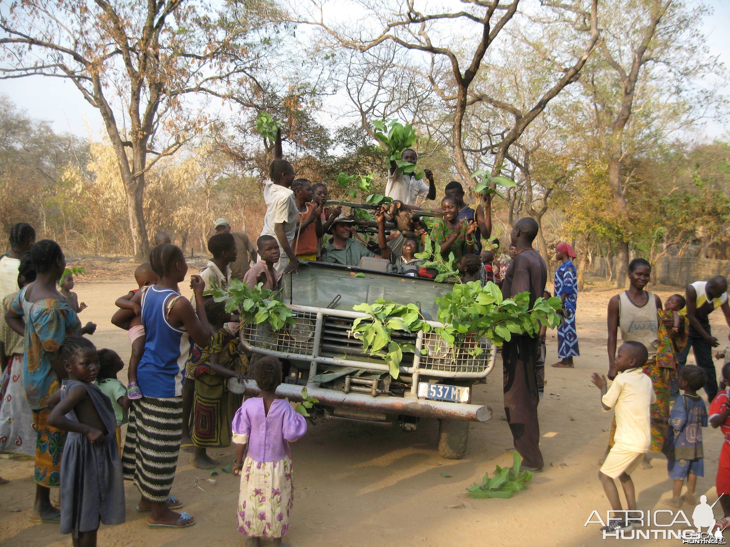 The Chimp is part of the celebration in CAR