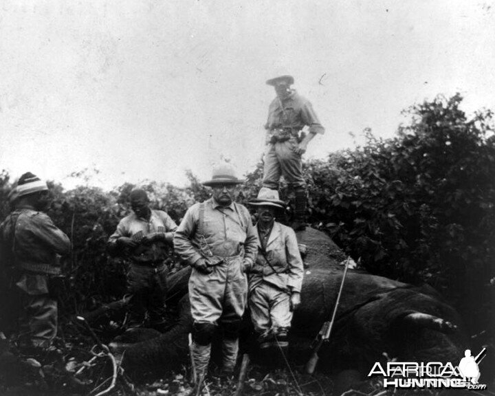 Theodore Roosevelt with elephant