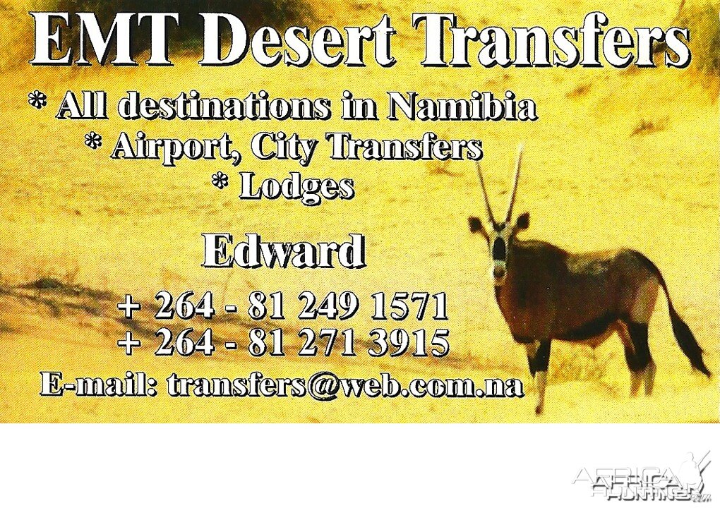 Transfers by car in Namibia