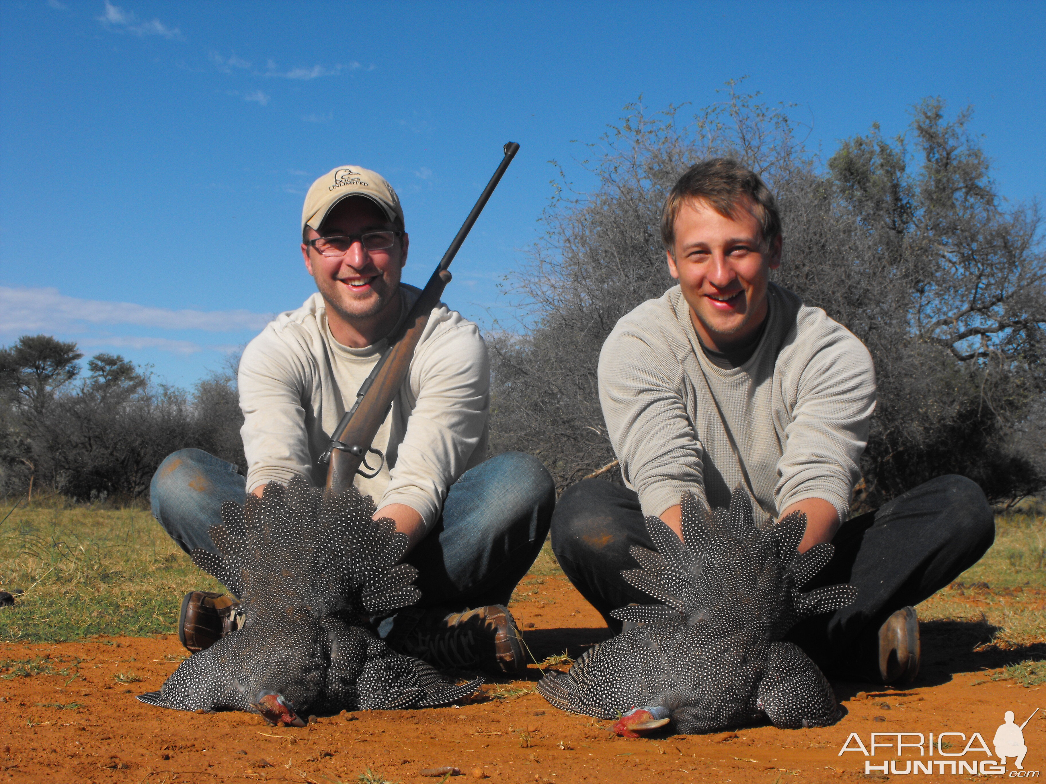 Us doing a little bit of "turkey" hunting - South African style!