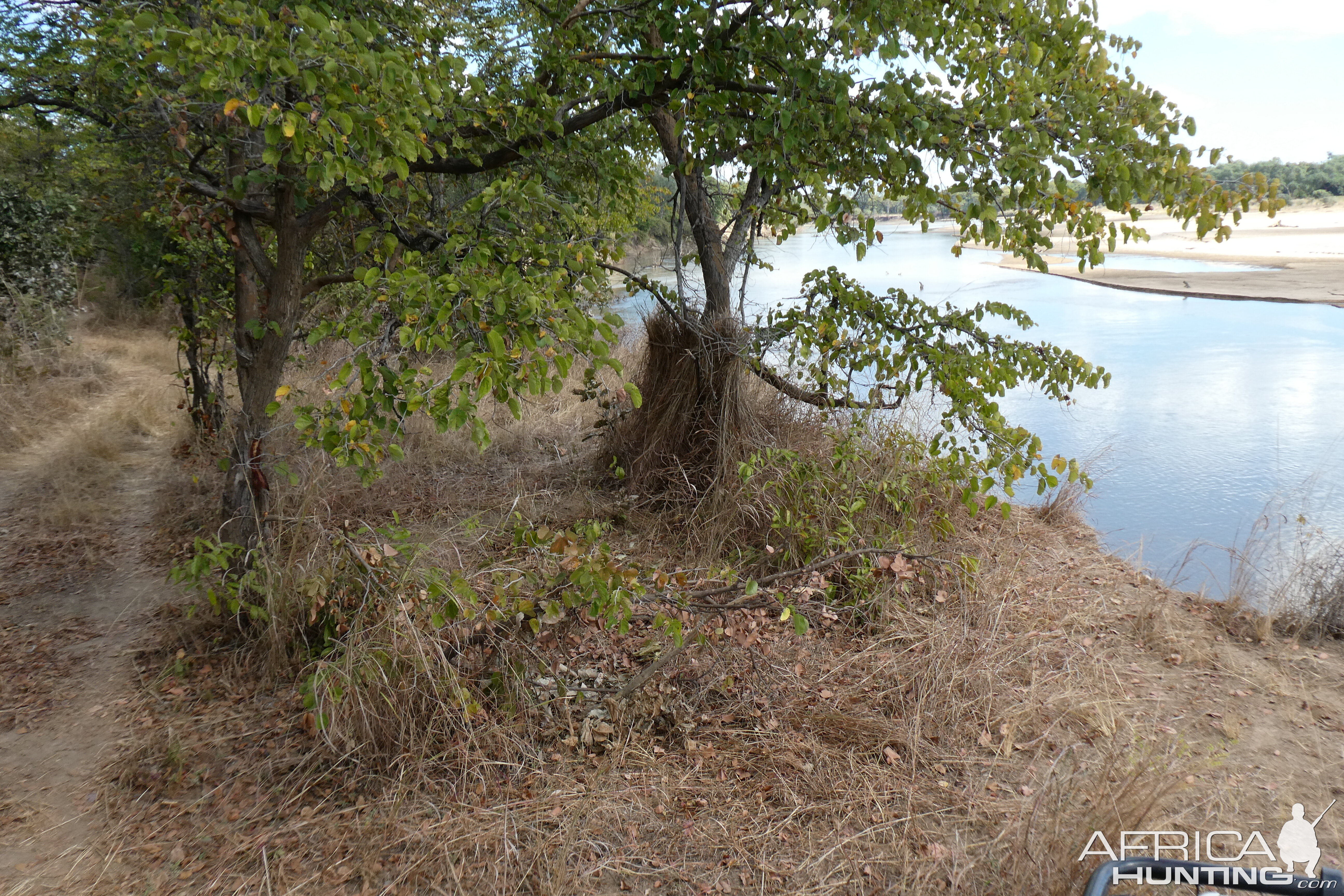 View of blind & River